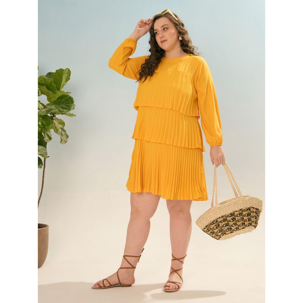 Sassafras Plus Pleated Knee Length Dress-women-clothing-dresses-image-2
