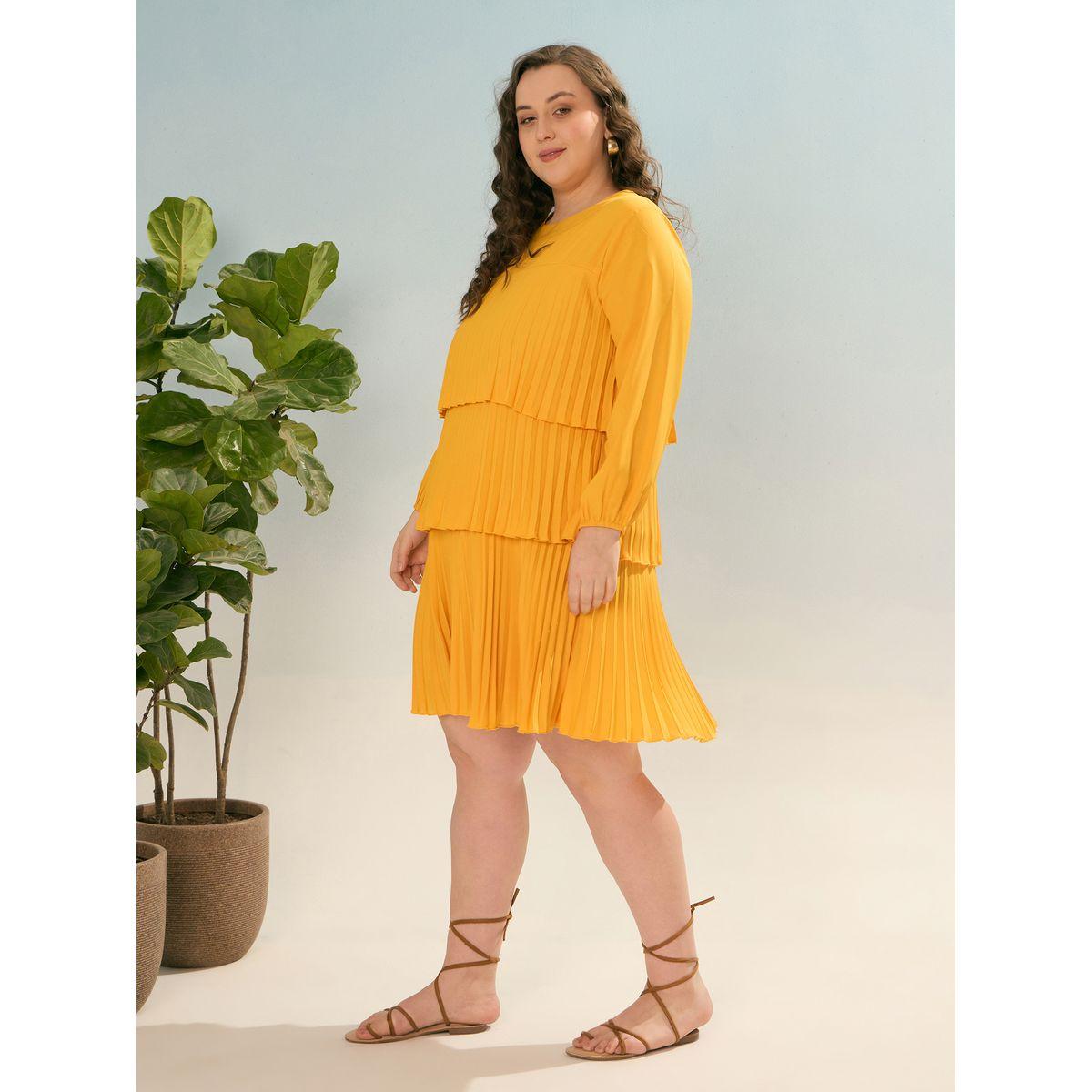 Sassafras Plus Pleated Knee Length Dress-women-clothing-dresses-image-3