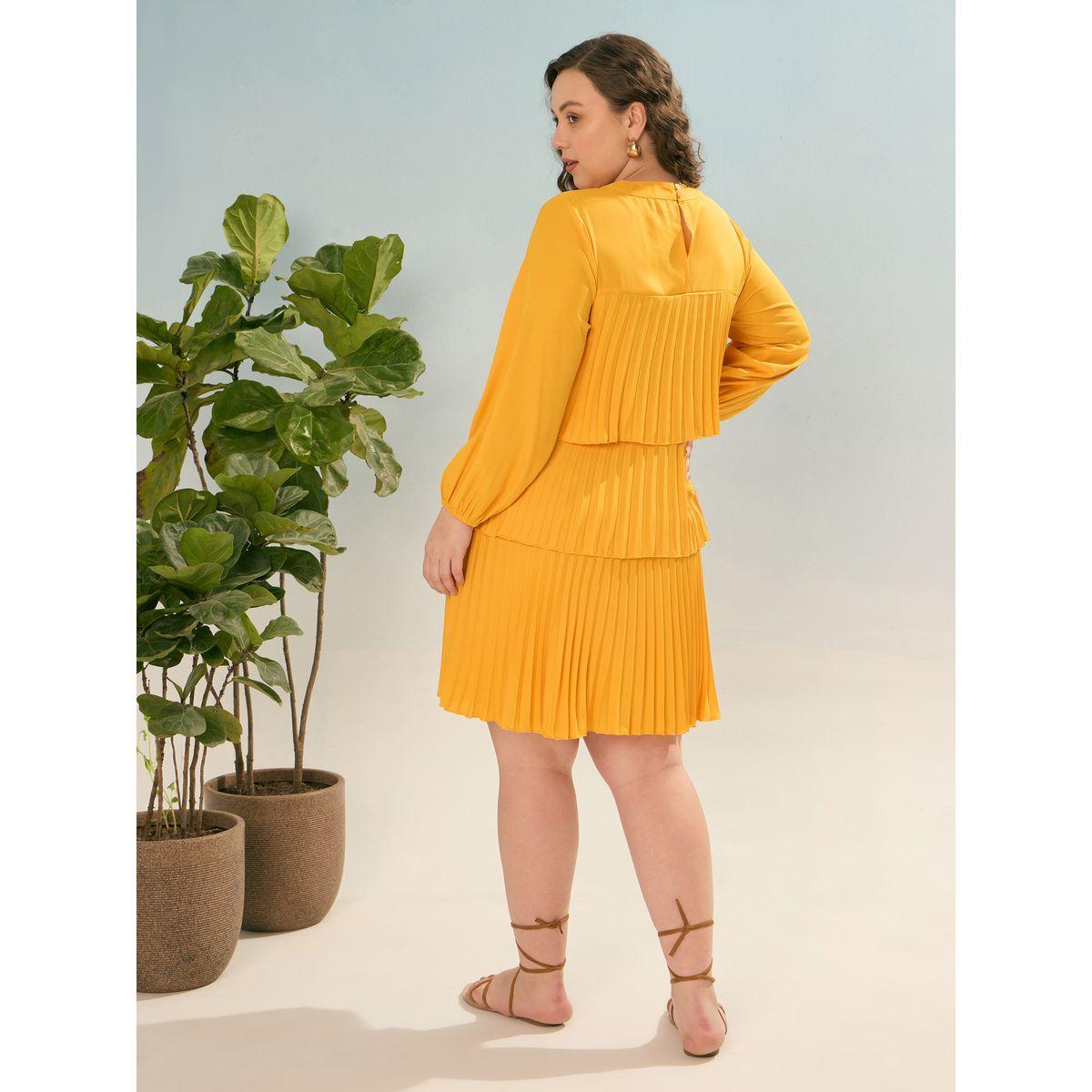 Sassafras Plus Pleated Knee Length Dress-women-clothing-dresses-image-5