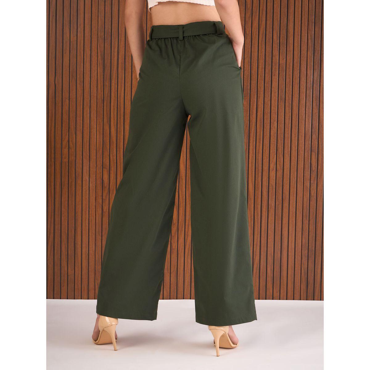 Sassafras Belted Front Pleated Straight Fit Pants-women-clothing-bottoms-trousers-image-5