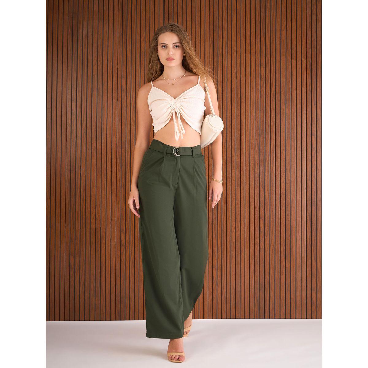 Sassafras Belted Front Pleated Straight Fit Pants-women-clothing-bottoms-trousers-image-6