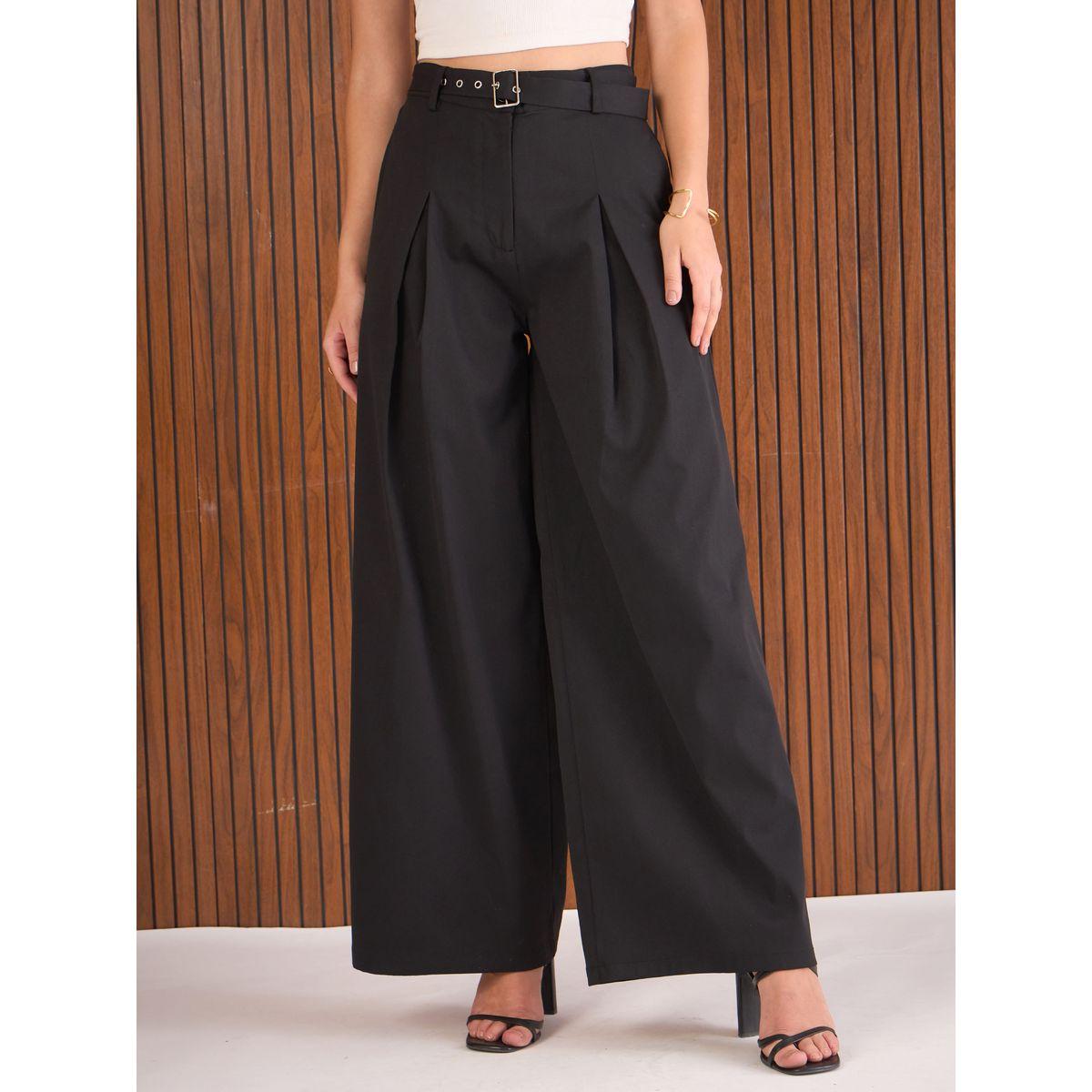 بنطال بقصة أرجل واسعة مع تفاصيل حزام-women-clothing-bottoms-trousers-image-7