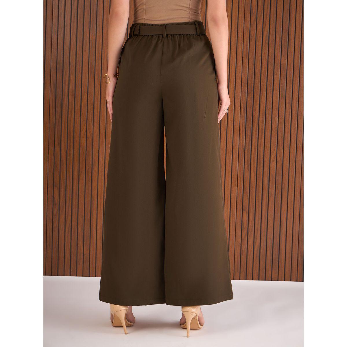 بنطال بقصة أرجل واسعة مع تفاصيل حزام-women-clothing-bottoms-trousers-image-5