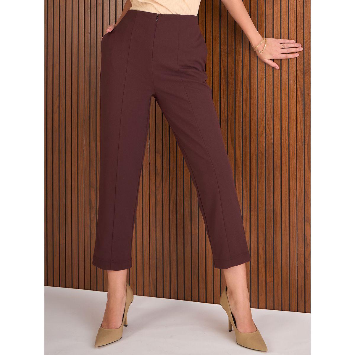بنطال بخصر عالي مع تفاصيل محزوزة-women-clothing-bottoms-trousers-image-1