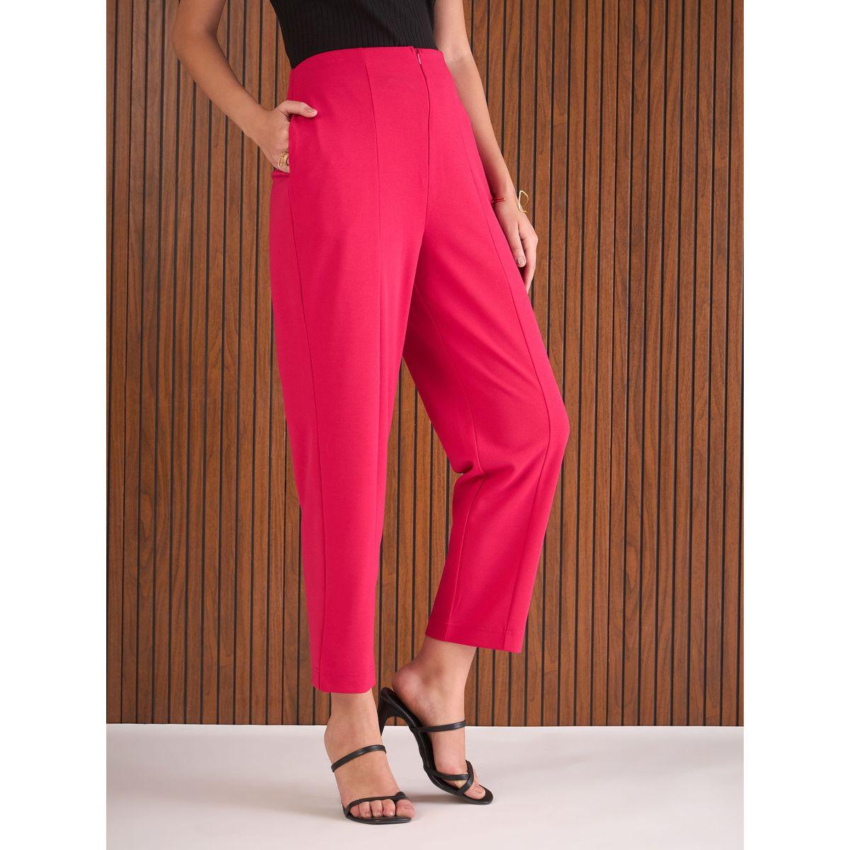 بنطال بخصر عالي مع تفاصيل محزوزة-women-clothing-bottoms-trousers-image-3