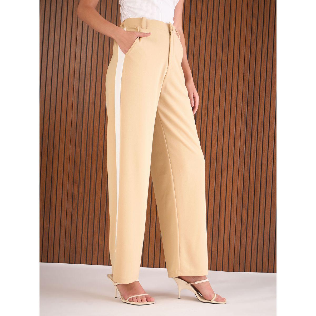 بنطال بخصر عالي مع تفاصيل شريط جانبي-women-clothing-bottoms-trousers-image-3