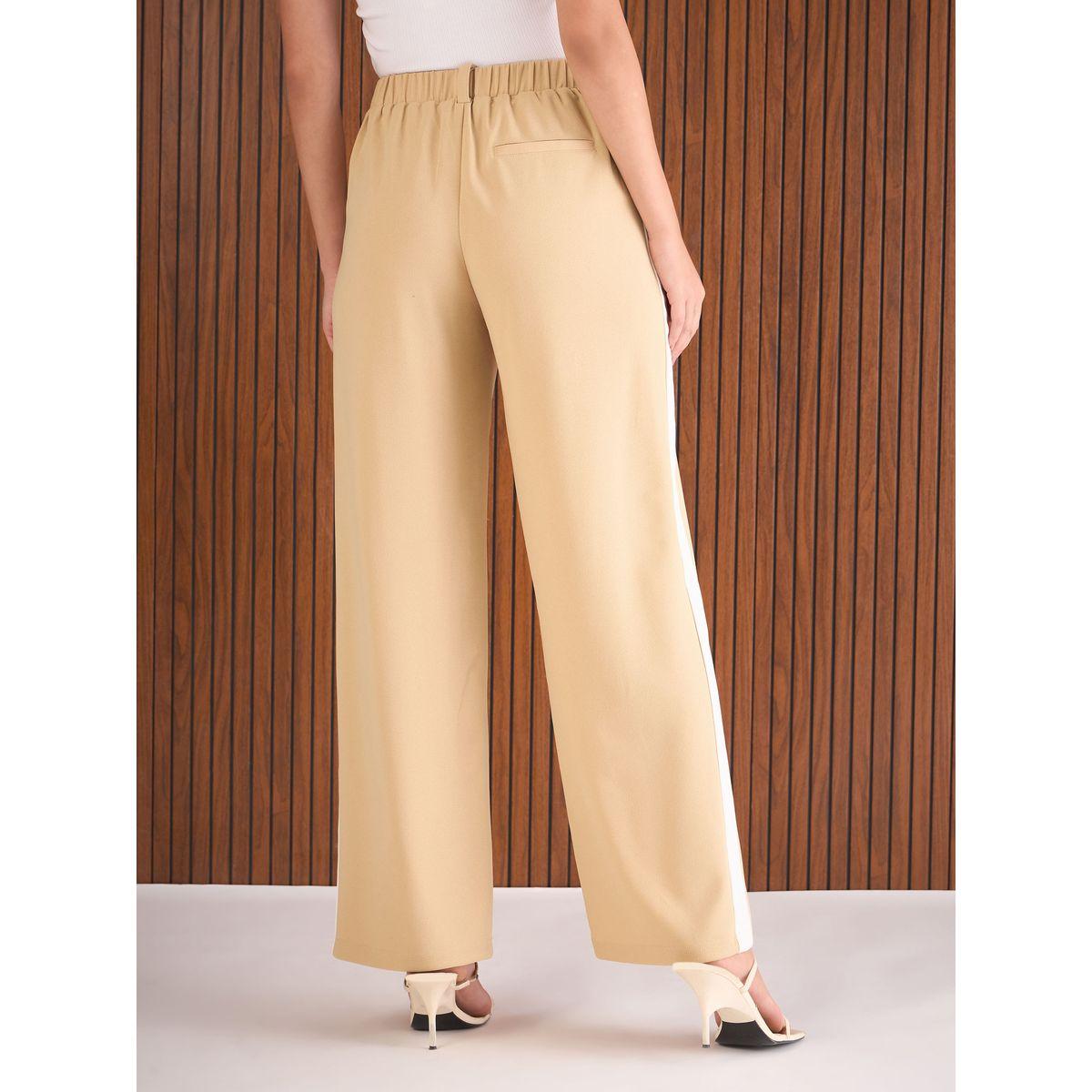 بنطال بخصر عالي مع تفاصيل شريط جانبي-women-clothing-bottoms-trousers-image-5
