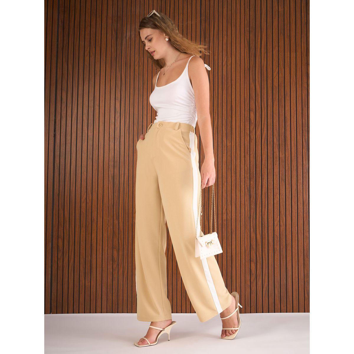بنطال بخصر عالي مع تفاصيل شريط جانبي-women-clothing-bottoms-trousers-image-7