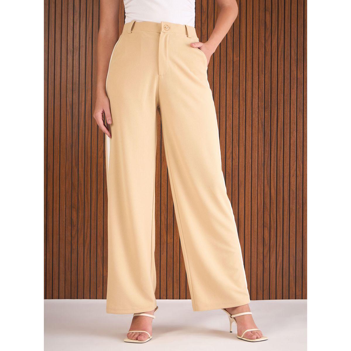 بنطال بخصر عالي مع تفاصيل شريط جانبي-women-clothing-bottoms-trousers-image-8