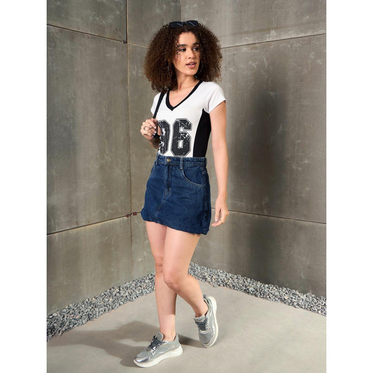 تنورة قصيرة بنسيج دنيم مشطوف-women-clothing-bottoms-skirts-image-2