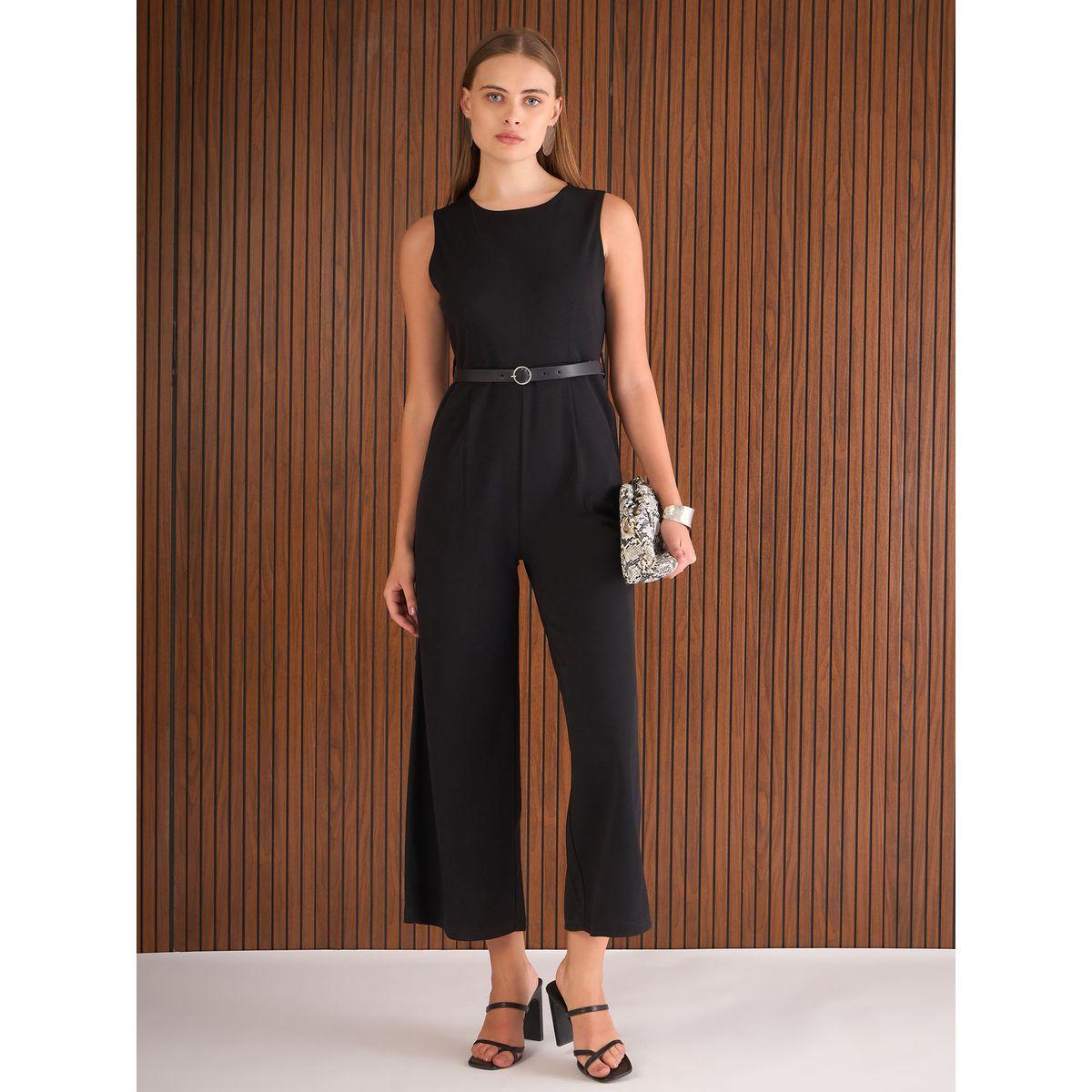 جمبسوت بقصة أرجل مستقيمة مع حزام خصر-women-clothing-jumpsuits-image-1