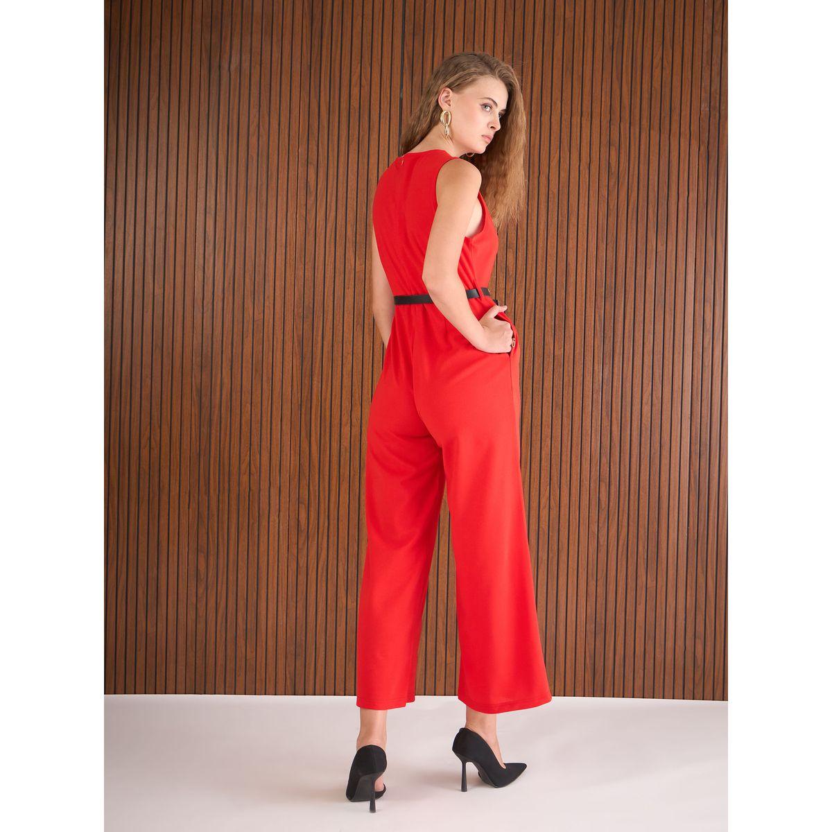 جمبسوت بقصة أرجل مستقيمة مع حزام خصر-women-clothing-jumpsuits-image-5