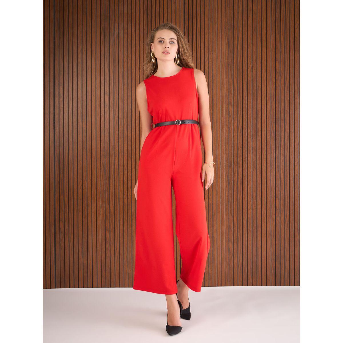 جمبسوت بقصة أرجل مستقيمة مع حزام خصر-women-clothing-jumpsuits-image-6