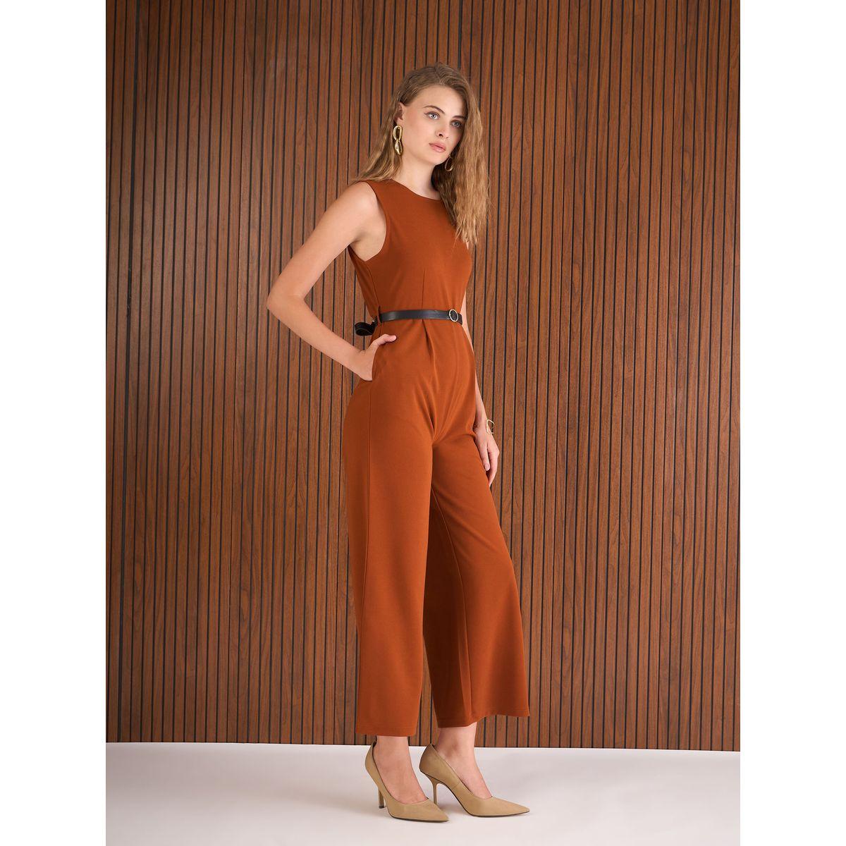 جمبسوت بقصة أرجل مستقيمة مع حزام خصر-women-clothing-jumpsuits-image-3