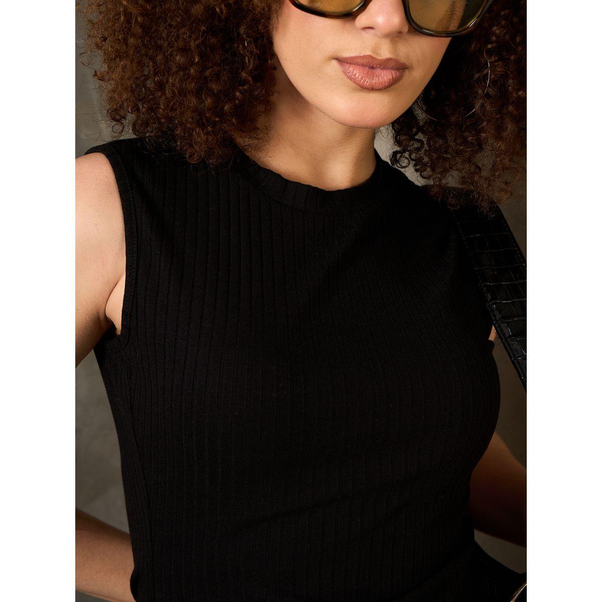 بلوزة بدون أكمام مع تفاصيل شق جانبي-women-clothing-shirtsandblouses-blouses-image-4