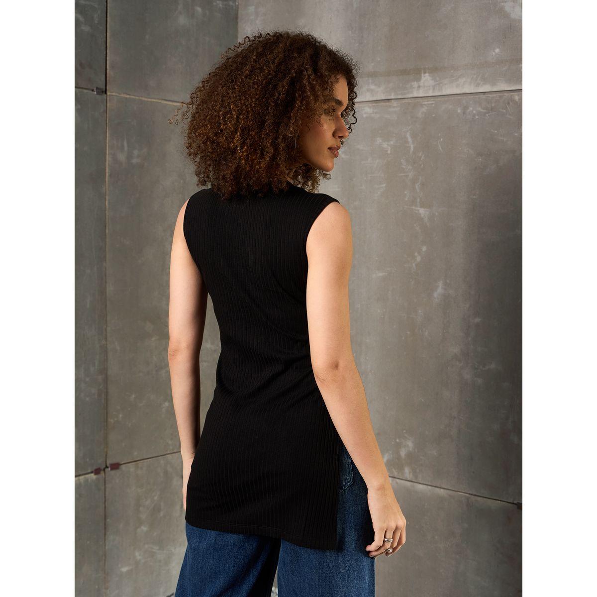 بلوزة بدون أكمام مع تفاصيل شق جانبي-women-clothing-shirtsandblouses-blouses-image-5