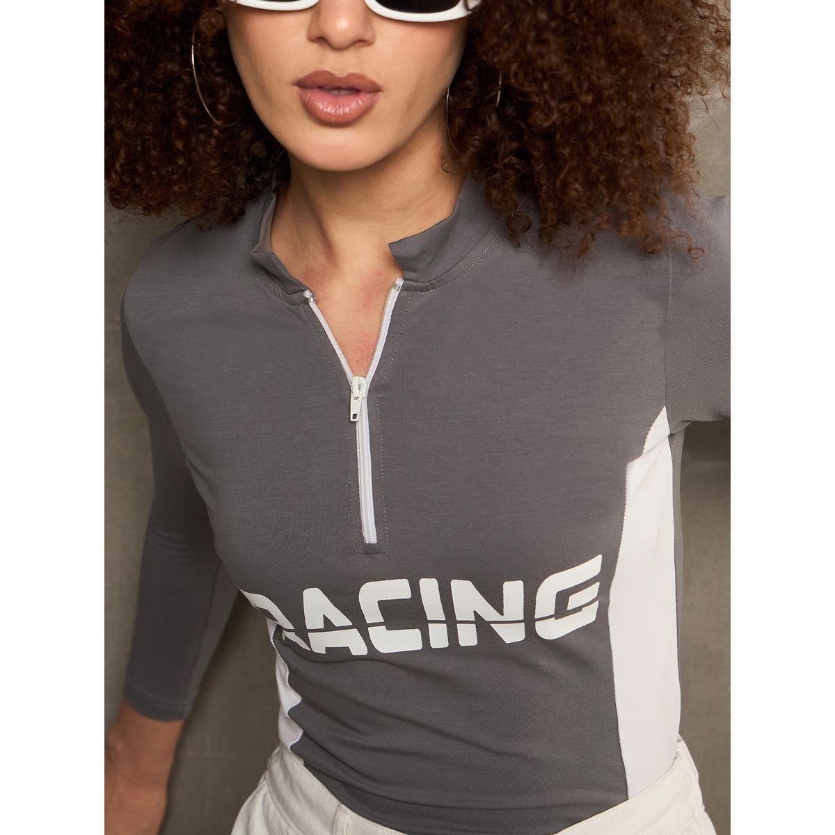 تيشبرت مُطبع بياقة عالية-women-clothing-tshirts-image-4