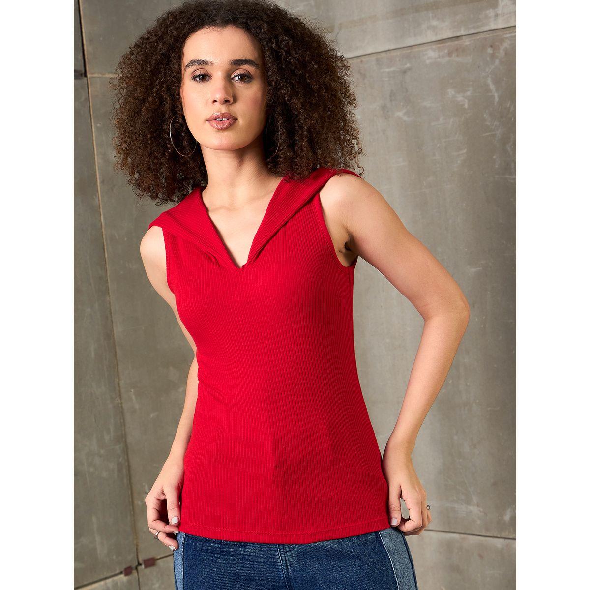 بلوزة محبوكة بتفاصيل مُضلعة-women-clothing-tshirts-image-6