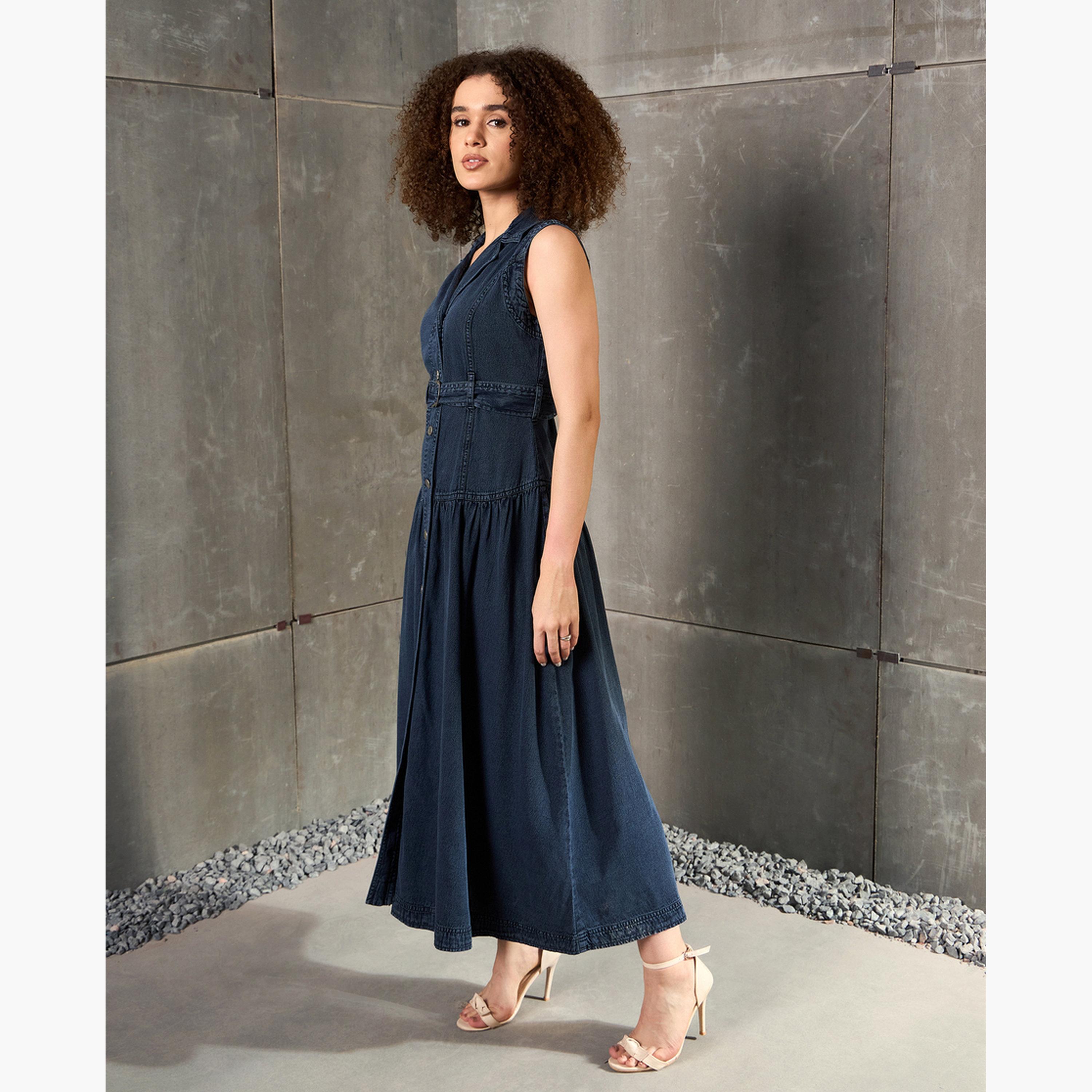 Sassafras Blue Denim Sleeveless Maxi Dress-women-clothing-dresses-image-3