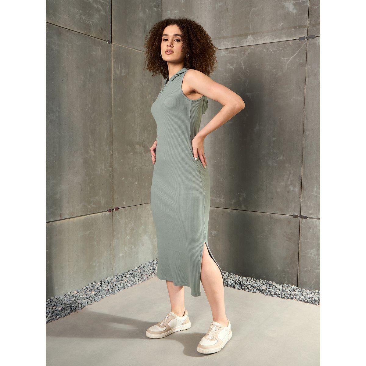 فستان طويل بدون أكمام مع تفاصيل ياقة هودي-women-clothing-dresses-image-3