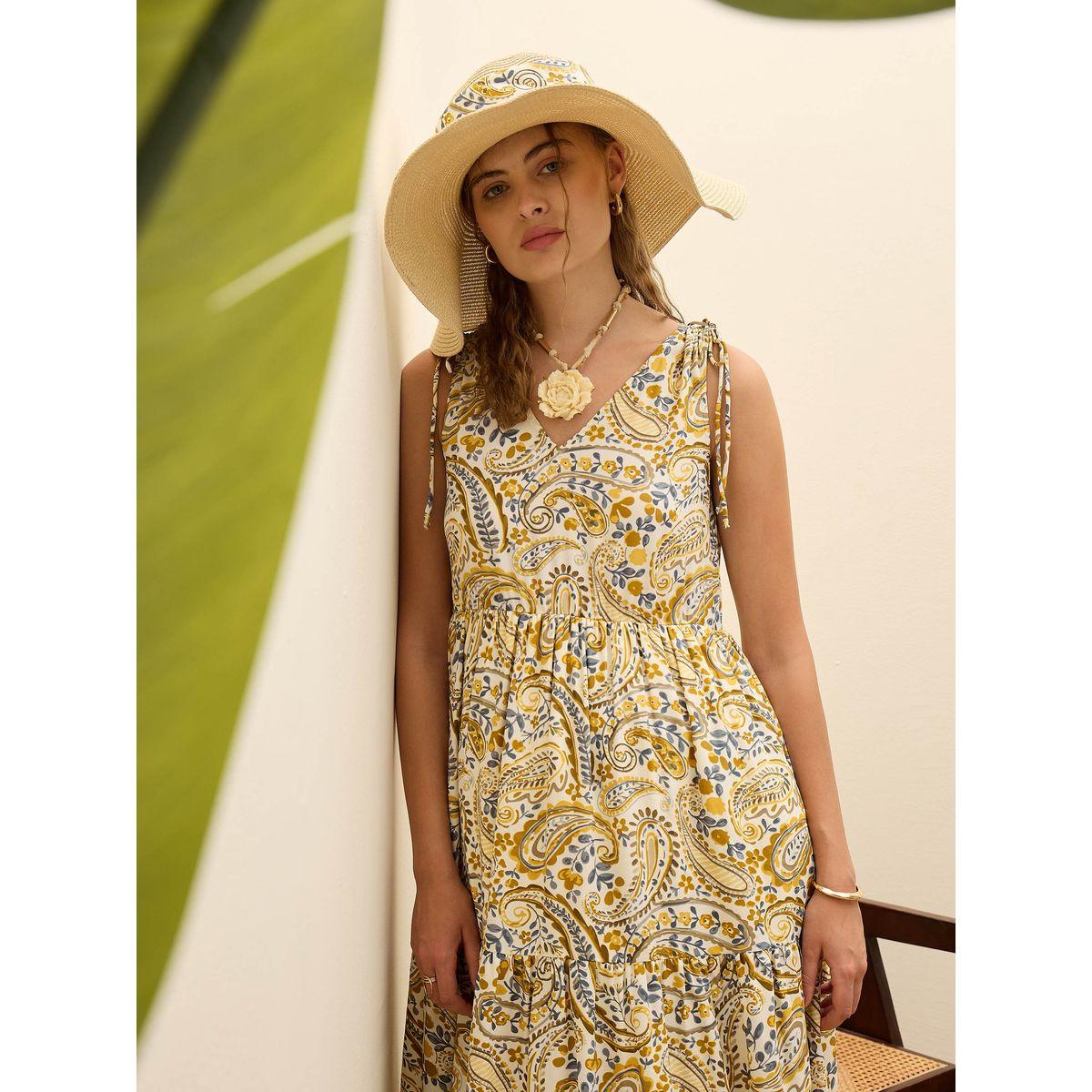 فستان طويل بطبعة بيزلي مع كسرات-women-clothing-dresses-image-2