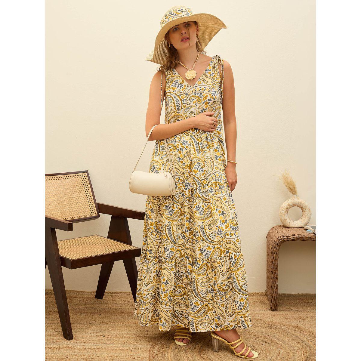 فستان طويل بطبعة بيزلي مع كسرات-women-clothing-dresses-image-7