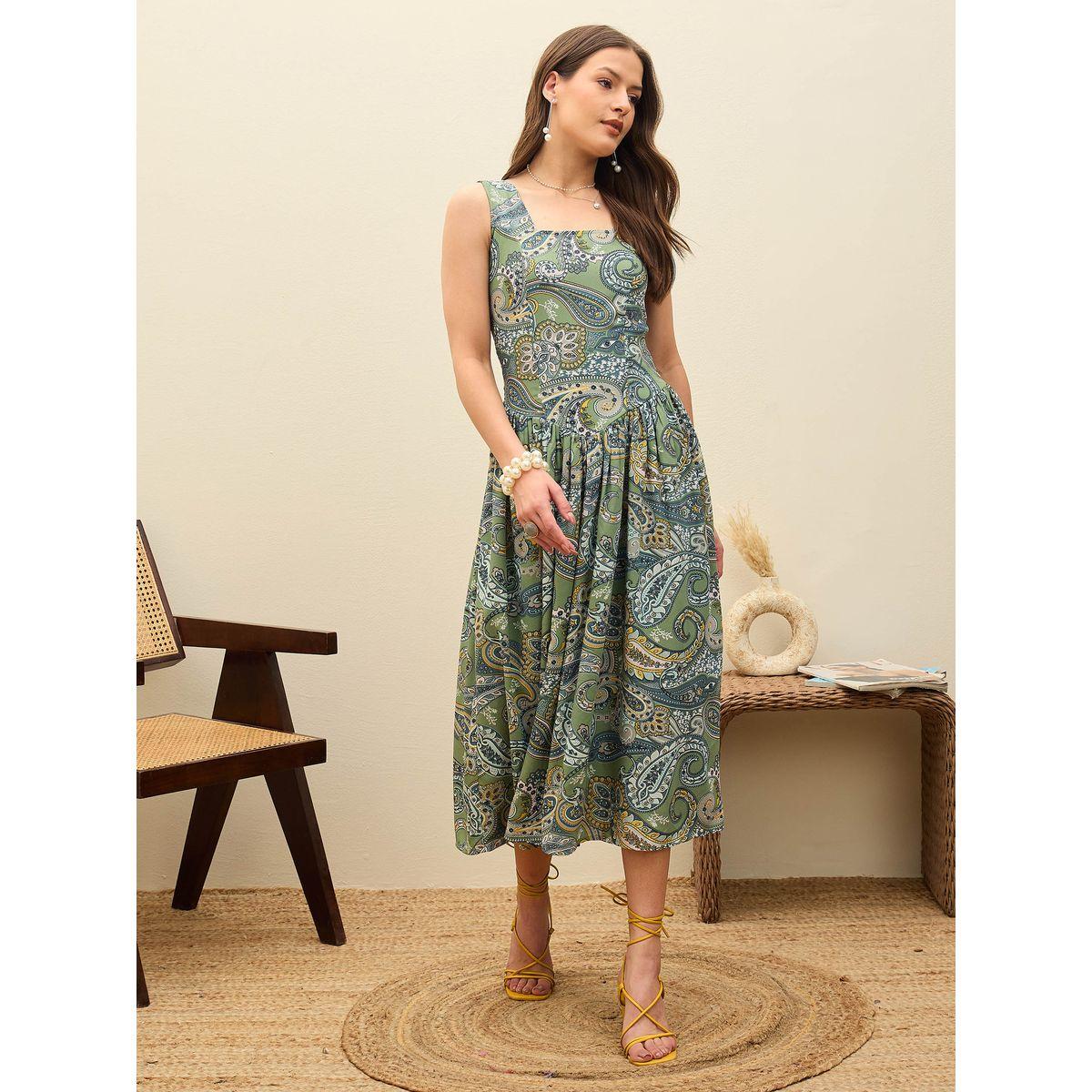فستان ميدي بطبعة بيزلي بدون أكمام-women-clothing-dresses-image-6