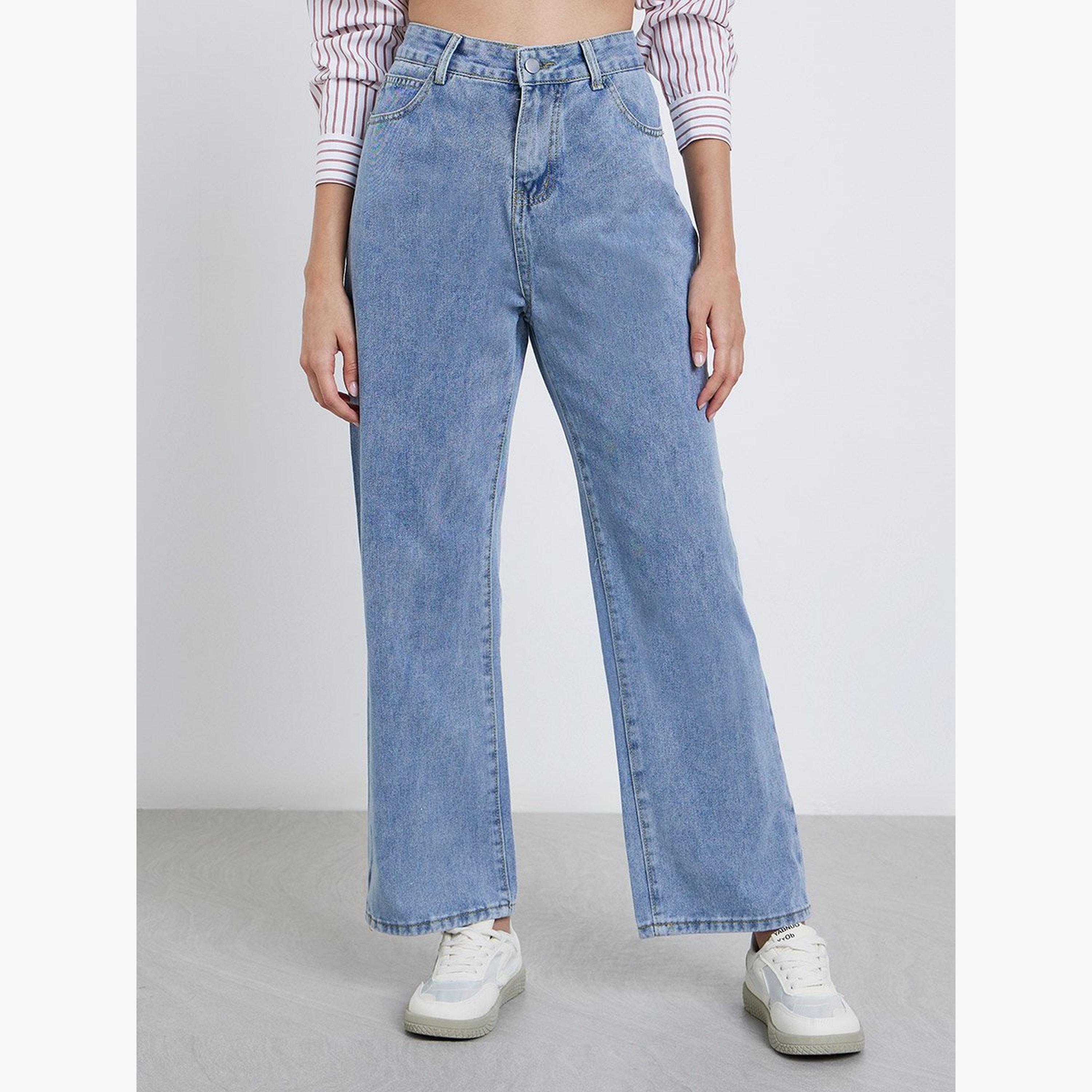 Styli High Rise Wide Leg Jeans-women-clothing-bottoms-jeans-image-1