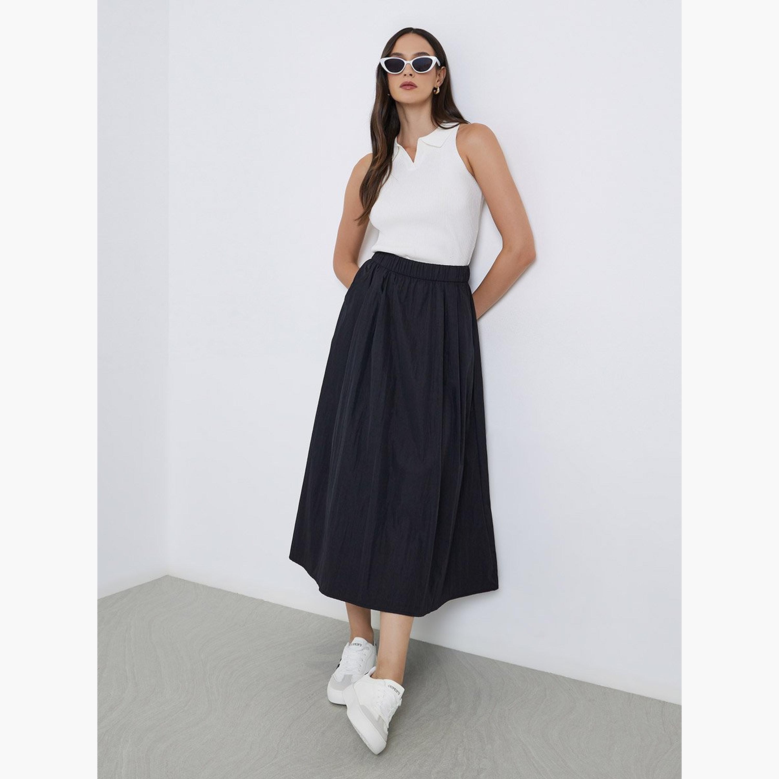تنورة طويلة بخصر مطاطي-women-clothing-bottoms-skirts-image-2