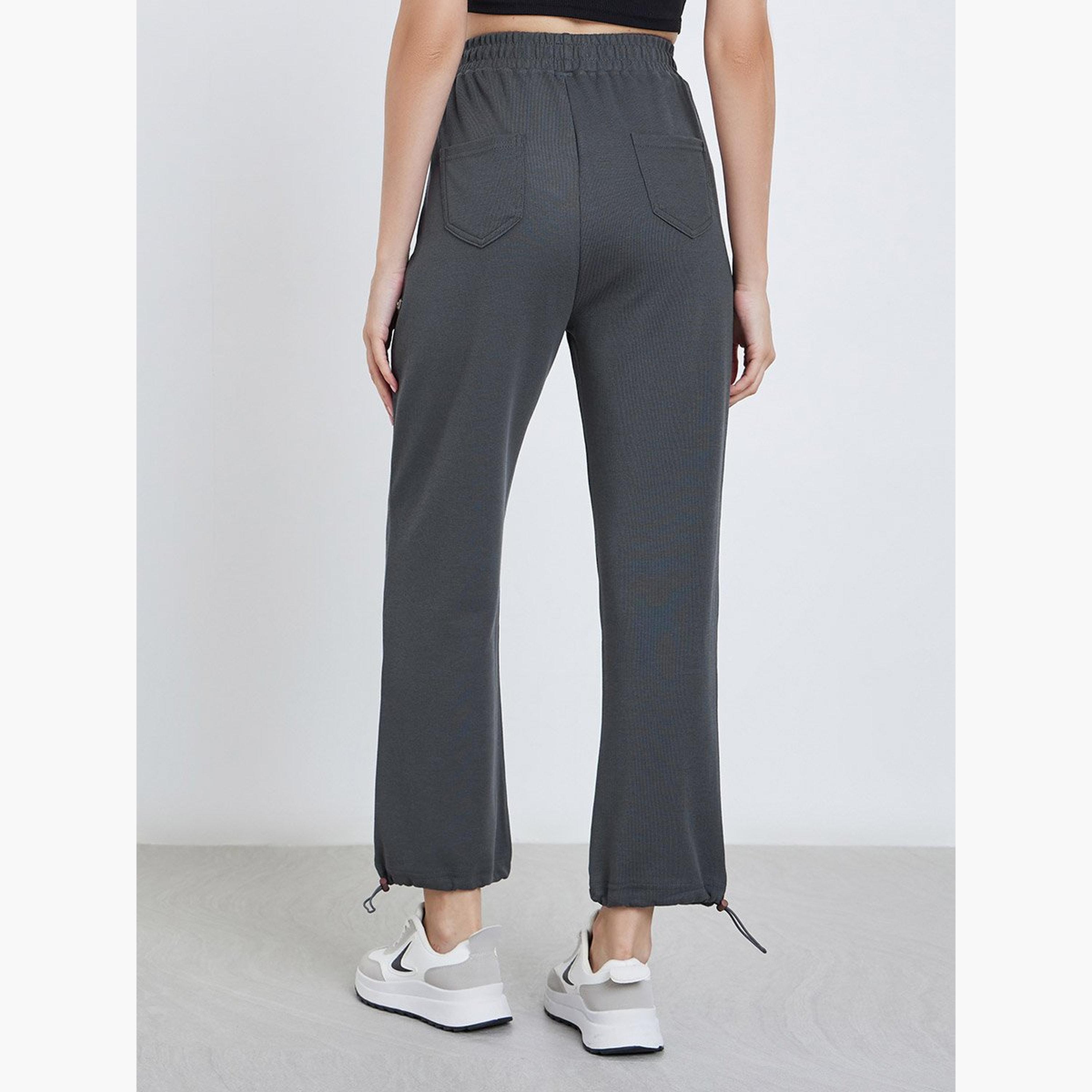 Styli Charcoal Relaxed Fit Joggers-women-clothing-bottoms-joggers-image-4