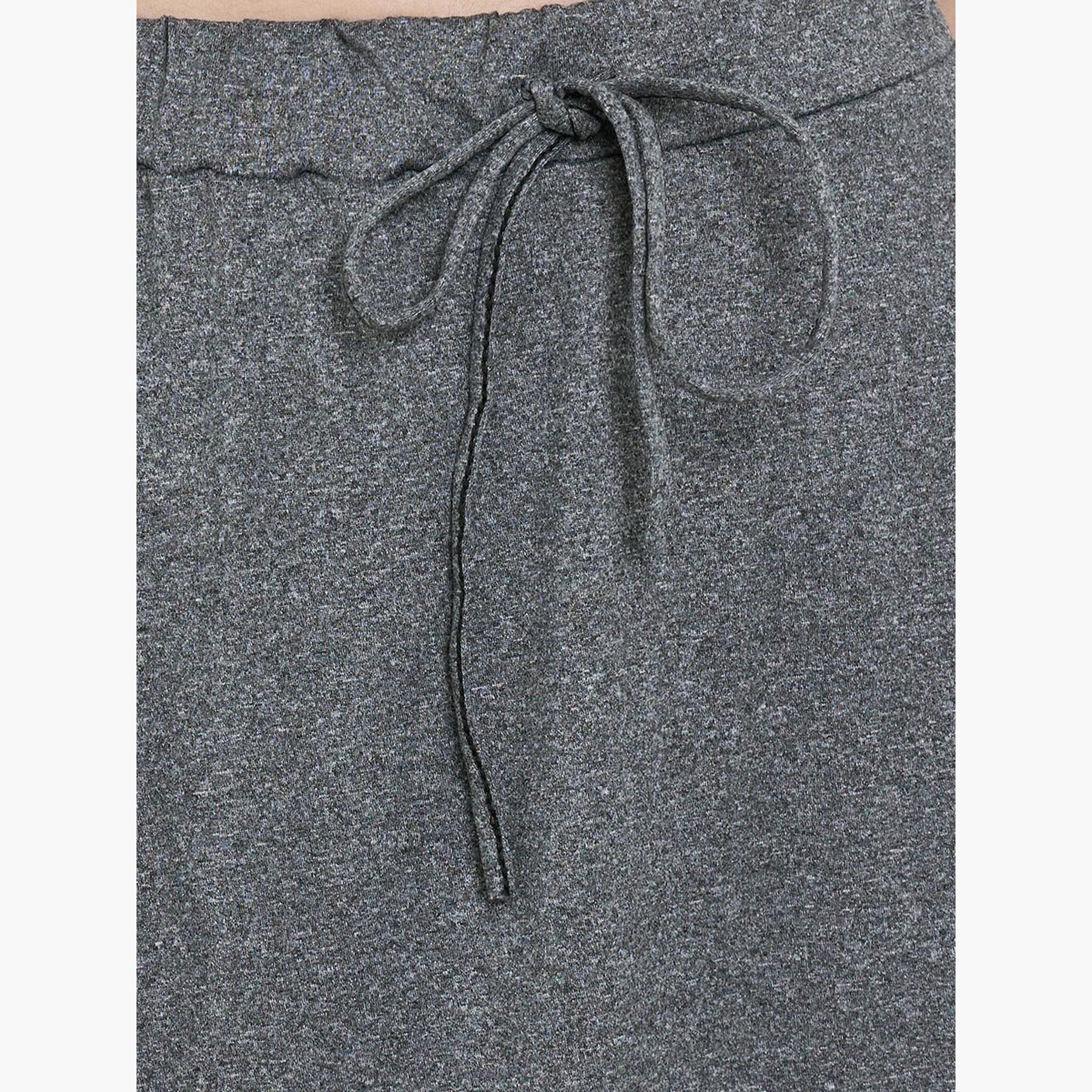 Styli Women Solid Midi Skirt with Drawstring-women-clothing-bottoms-skirts-image-3