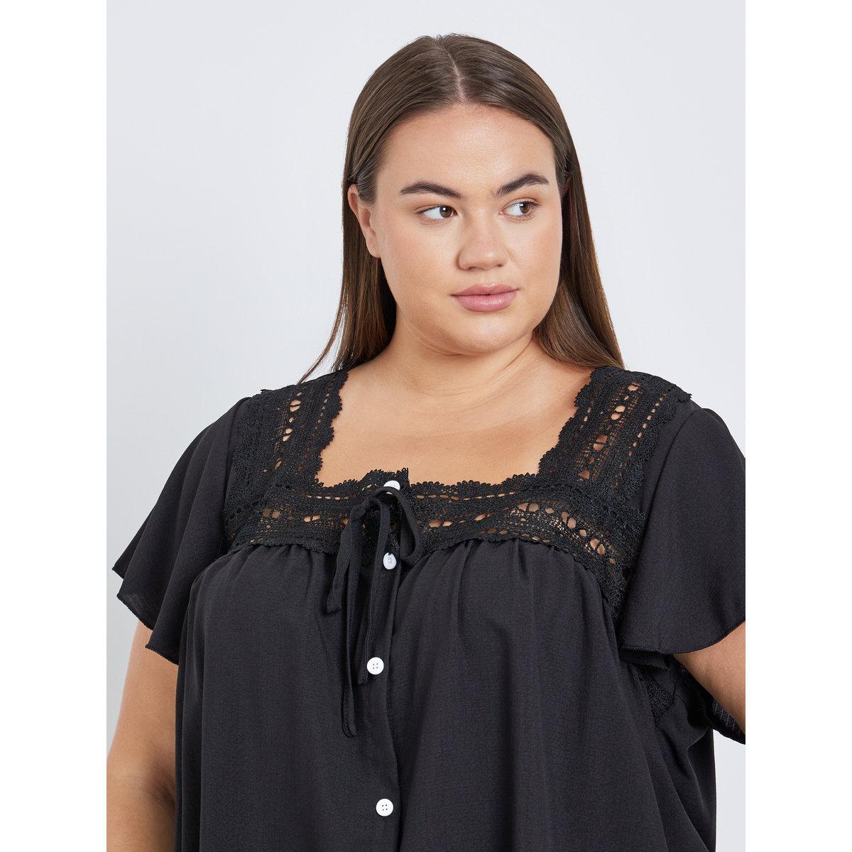 طقم من بنطال بيجاما وبلوزة بمقاس كبير-women-clothing-nightwear-pyjamas-longsets-image-3