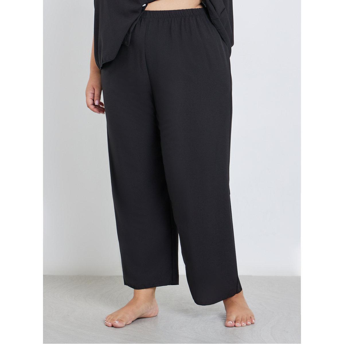 طقم من بنطال بيجاما وبلوزة بمقاس كبير-women-clothing-nightwear-pyjamas-longsets-image-4