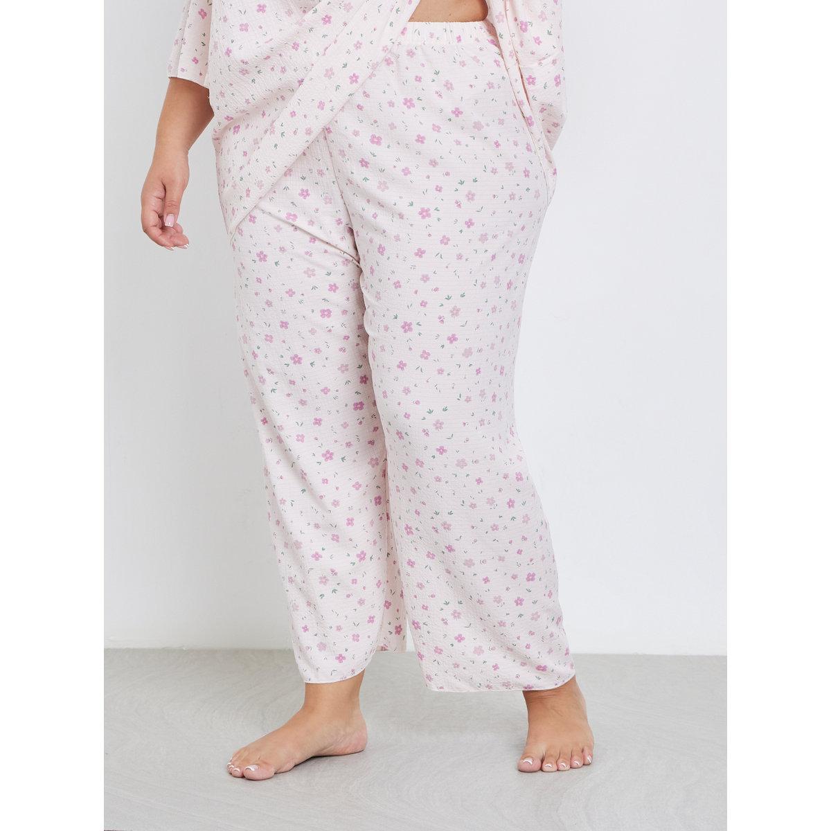 طقم من بنطال بيجاما وبلوزة بمقاس كبير-women-clothing-nightwear-pyjamas-longsets-image-4