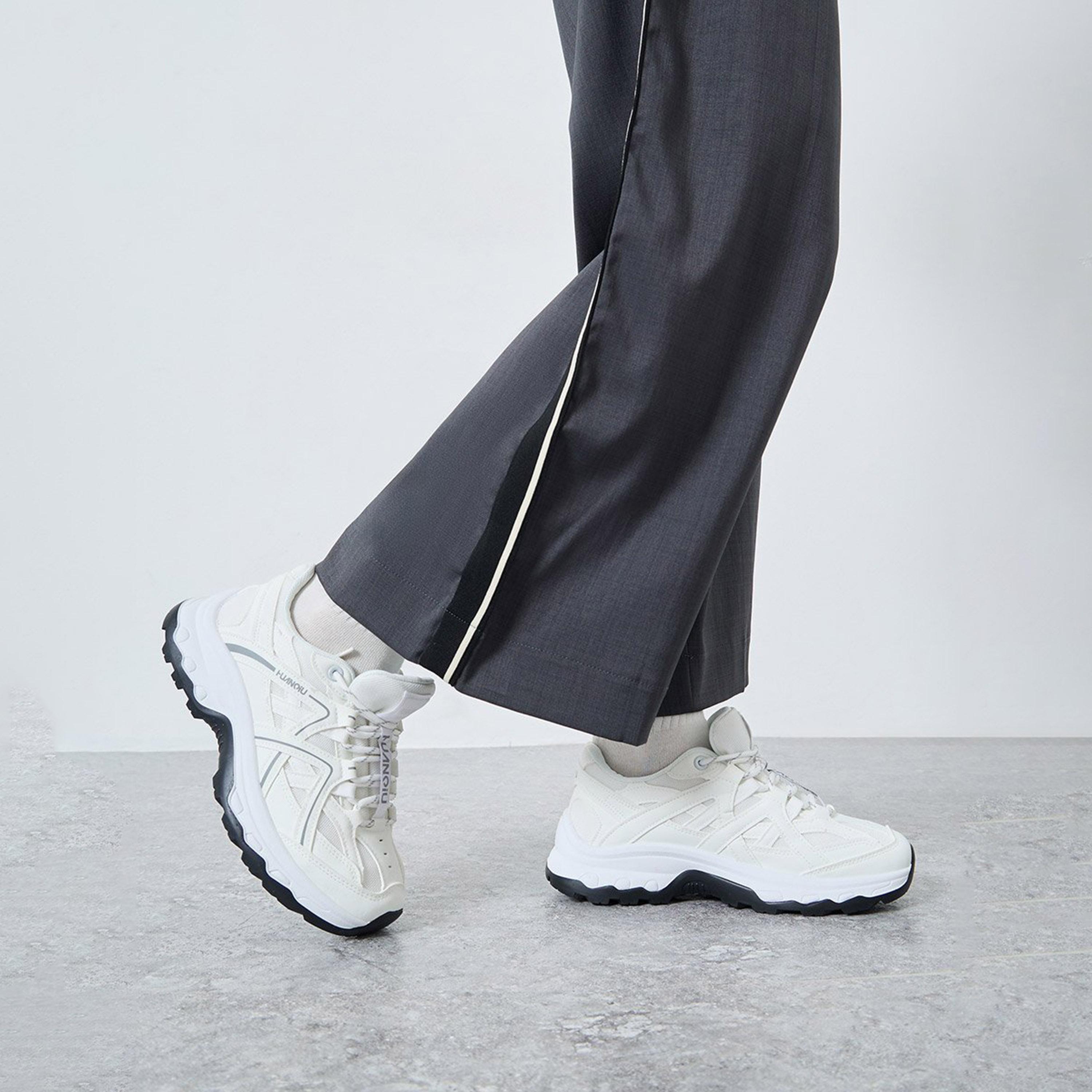 Styli Women White Chunky Lace Up Sneaker-women-shoes-sneakers-image-2