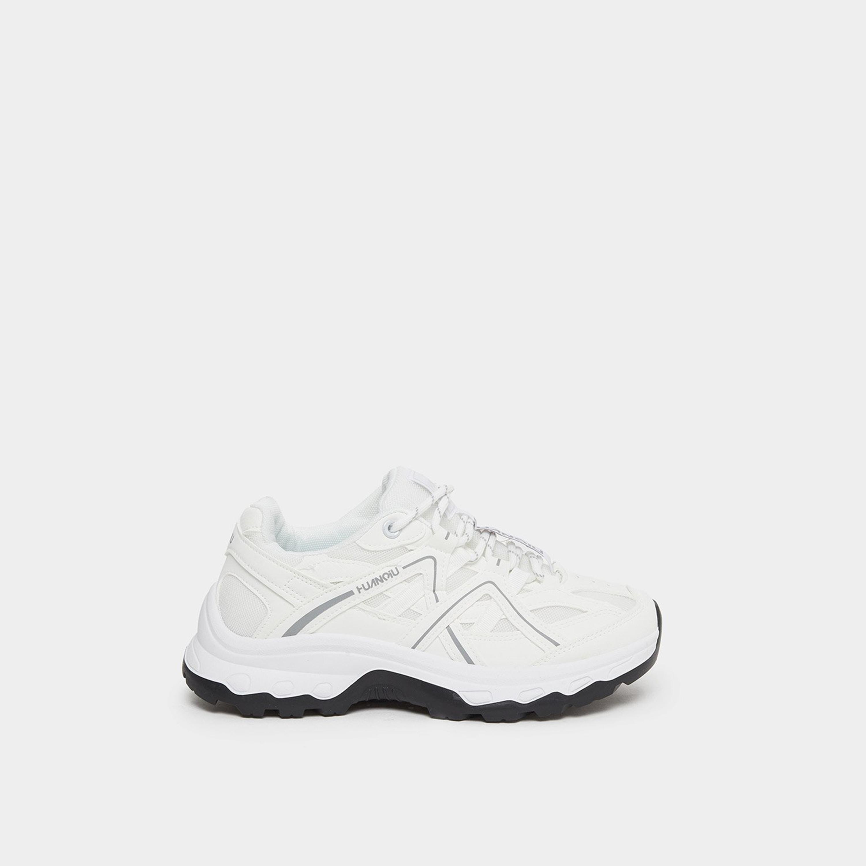 Styli Women White Chunky Lace Up Sneaker-women-shoes-sneakers-image-3