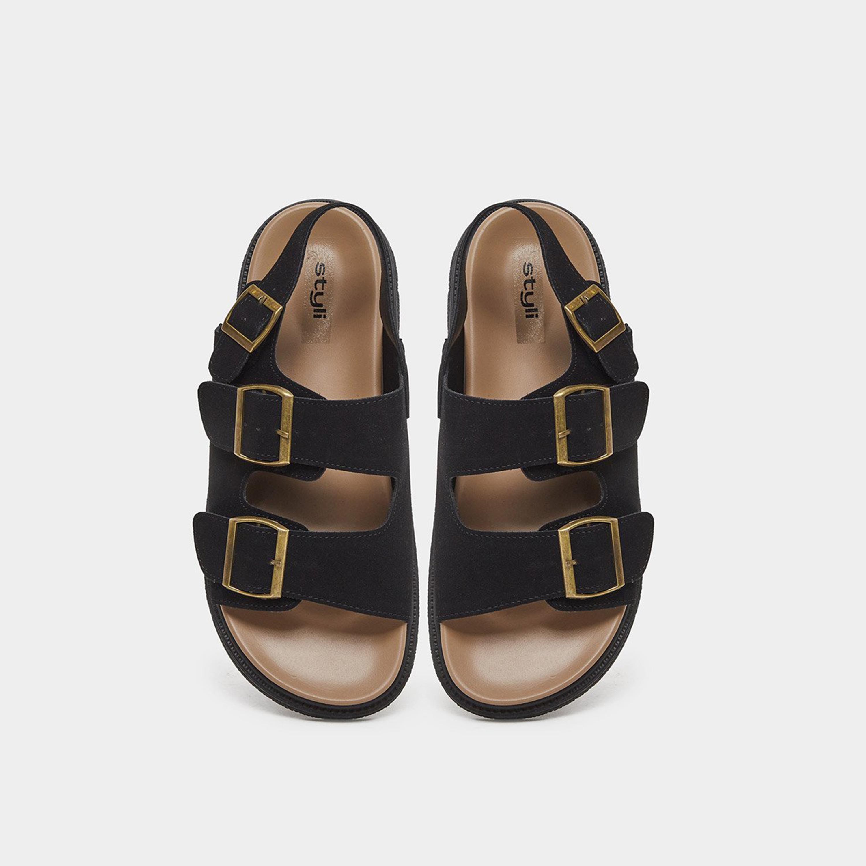 ستايلي - صندل بتفاصيل مشبك مزدوج-women-shoes-sandals-flats-image-6