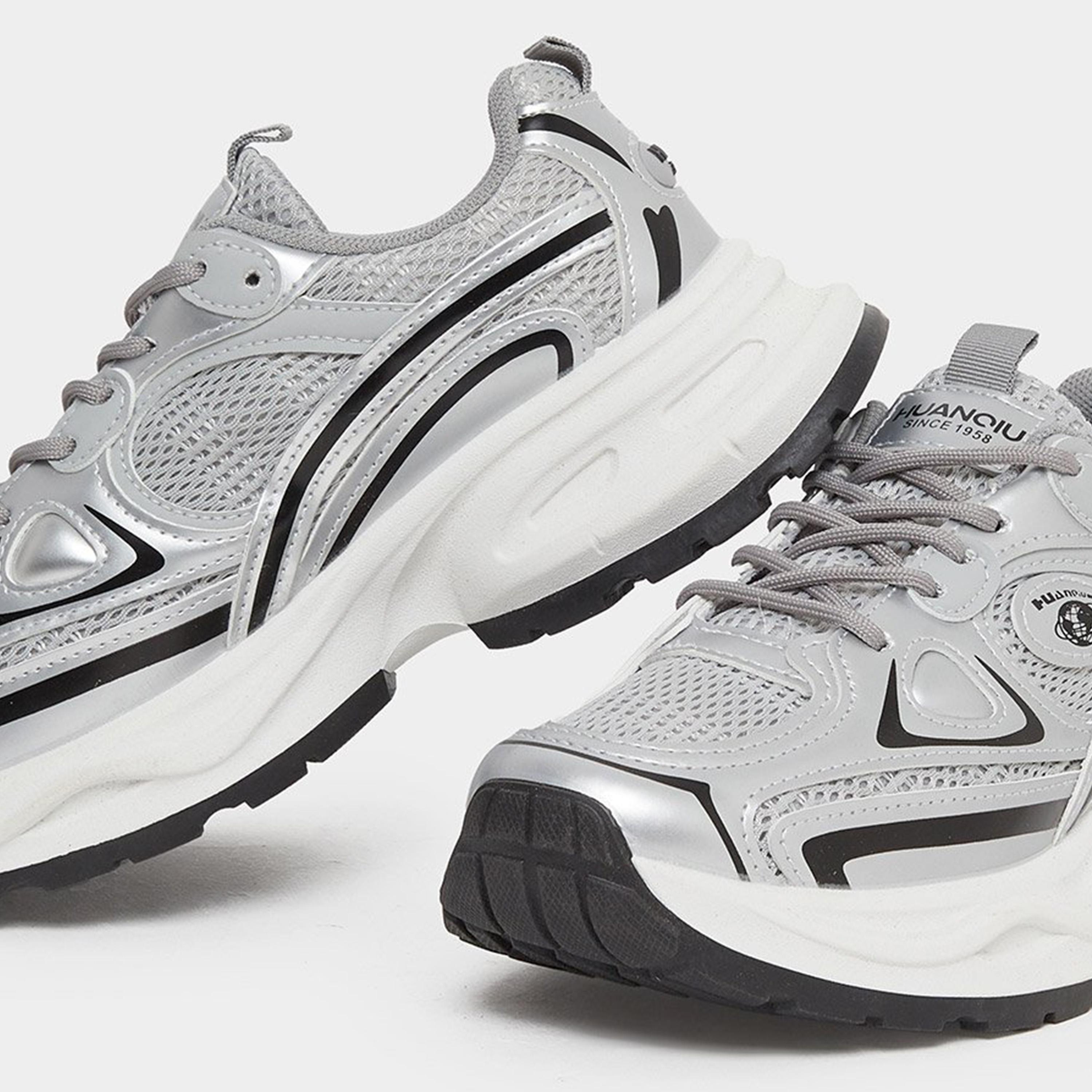 ستايلي - حذاء رياضي فضي معدني سميك-women-shoes-sneakers-image-4