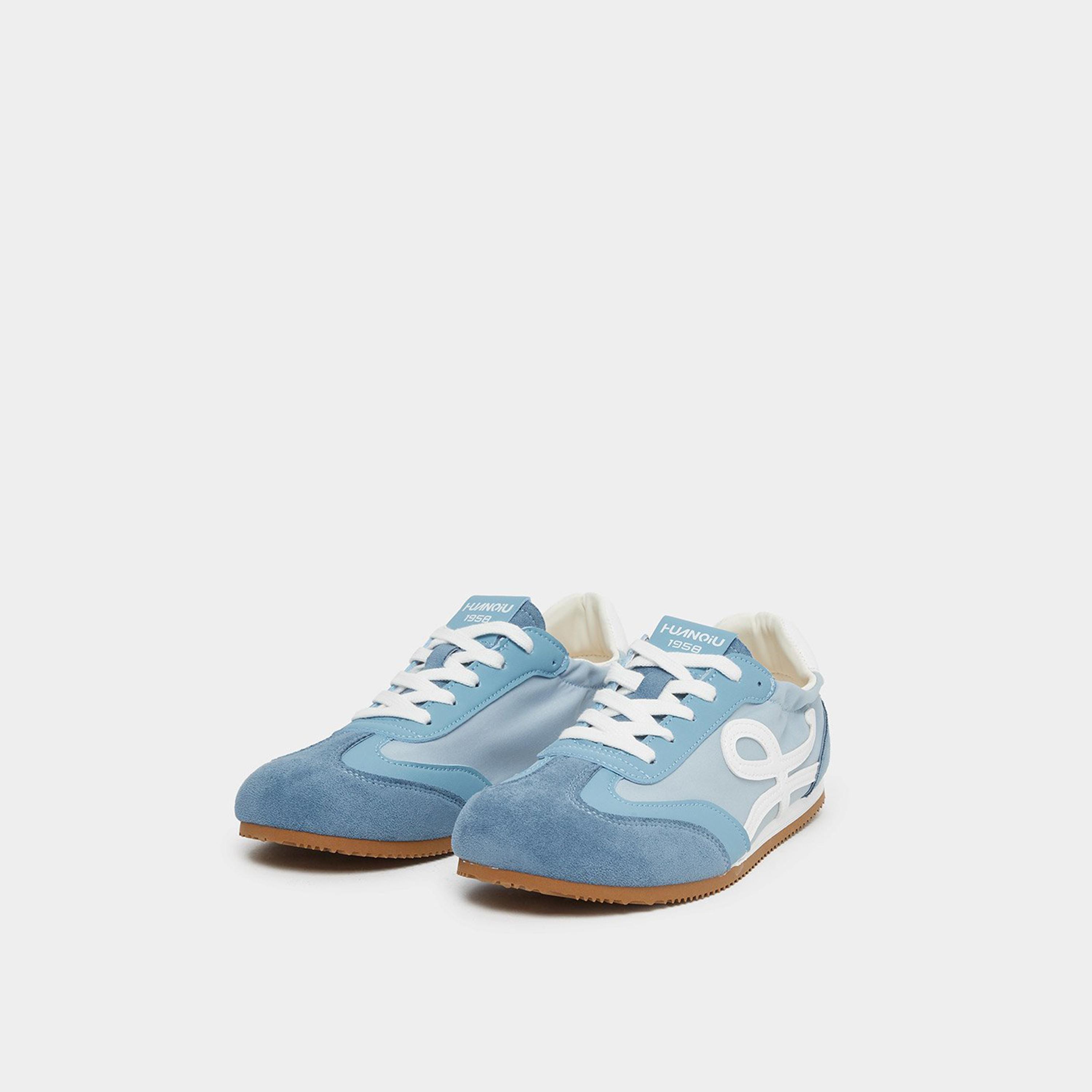 Styli Women Blue Retro Lace Up Sneakers-women-shoes-sneakers-image-1