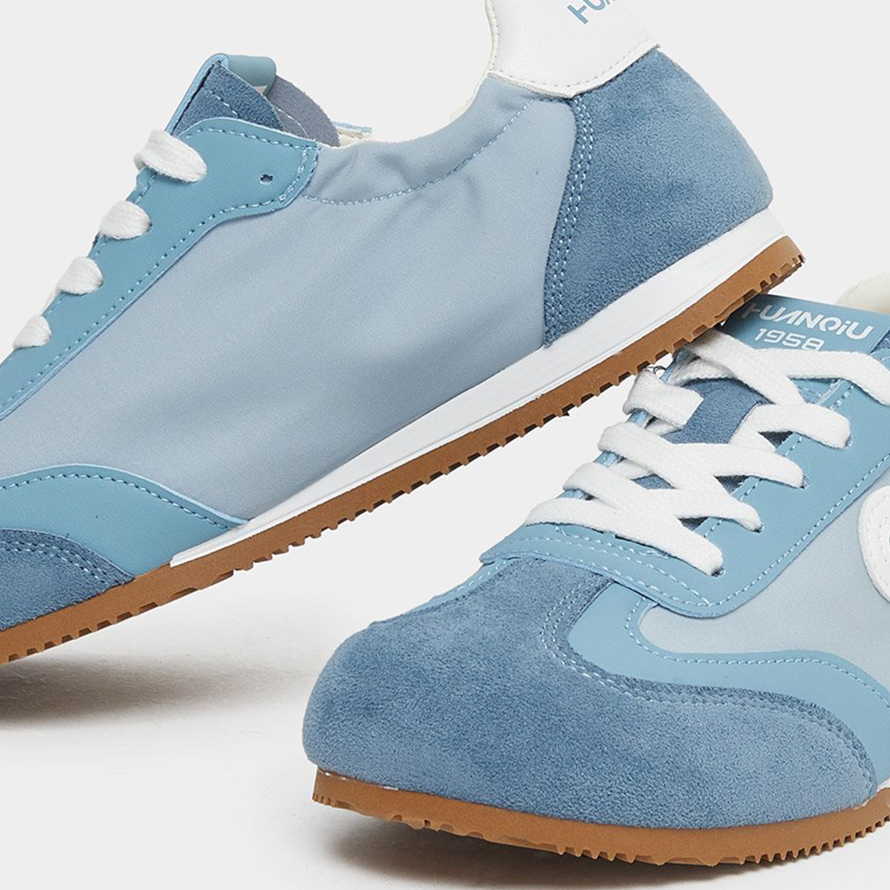 Styli Women Blue Retro Lace Up Sneakers-women-shoes-sneakers-image-4