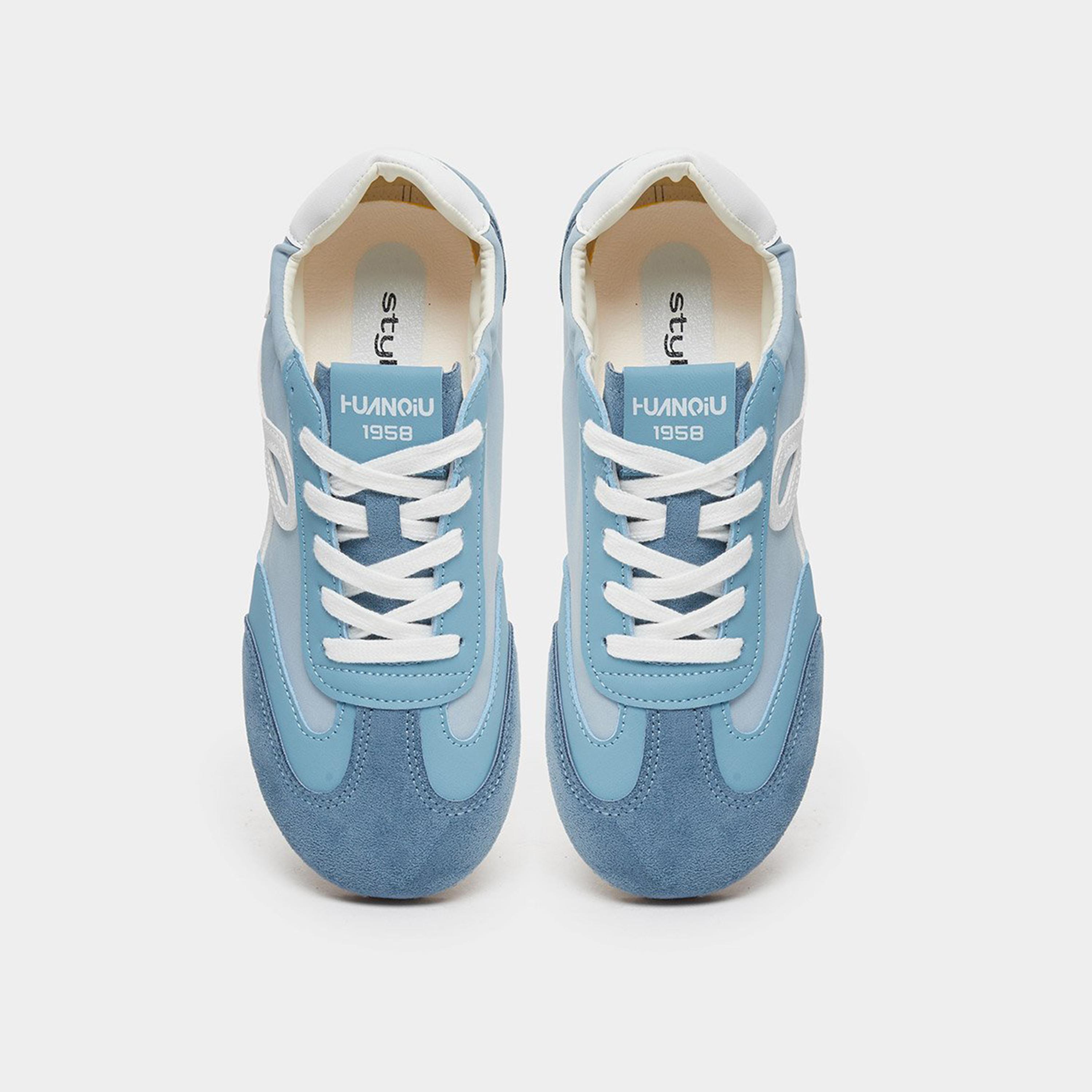 Styli Women Blue Retro Lace Up Sneakers-women-shoes-sneakers-image-6