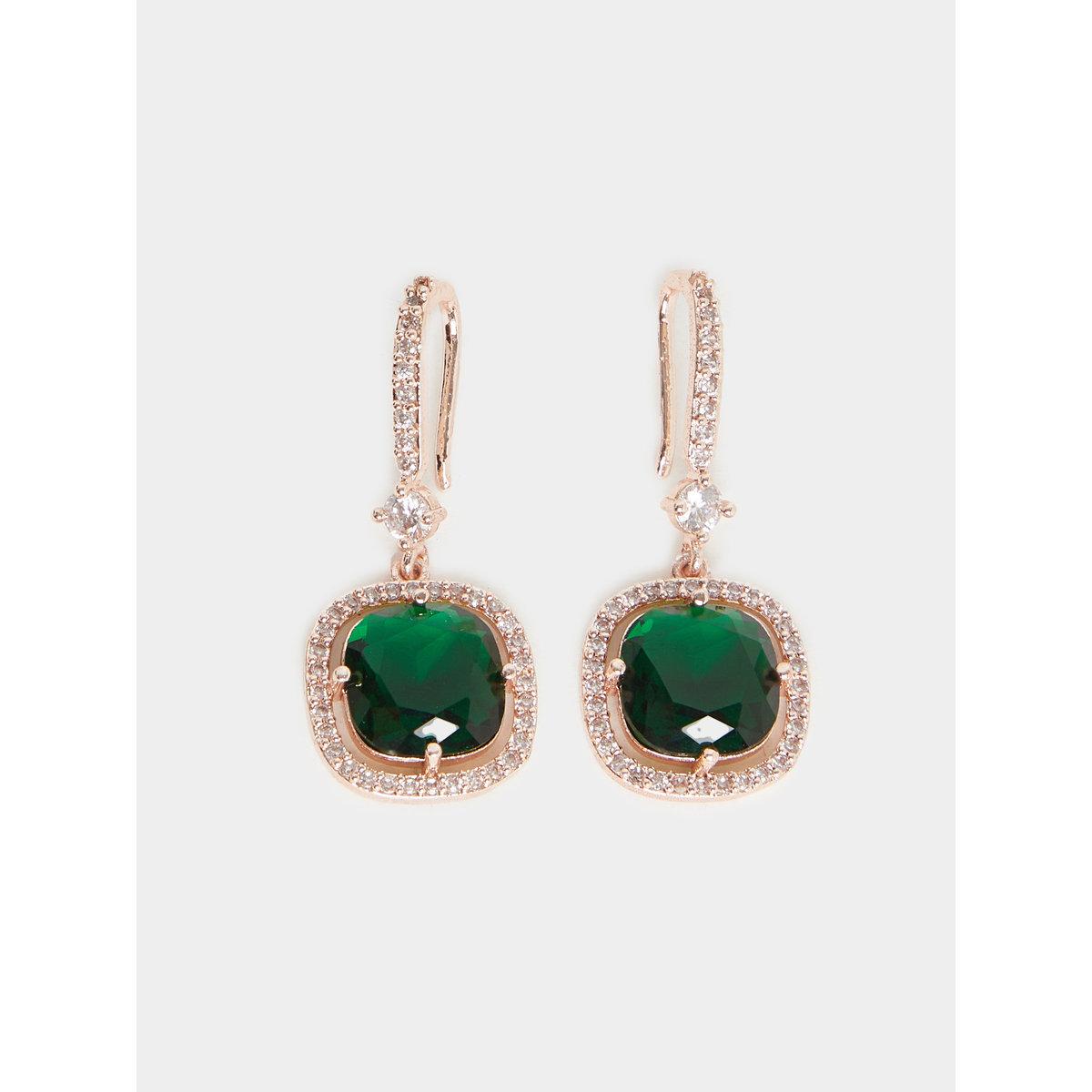 أقراط مُنمقة بحجر ألماس أخصر صناعي-women-watchesandjewellery-jewellery-earrings-image-1