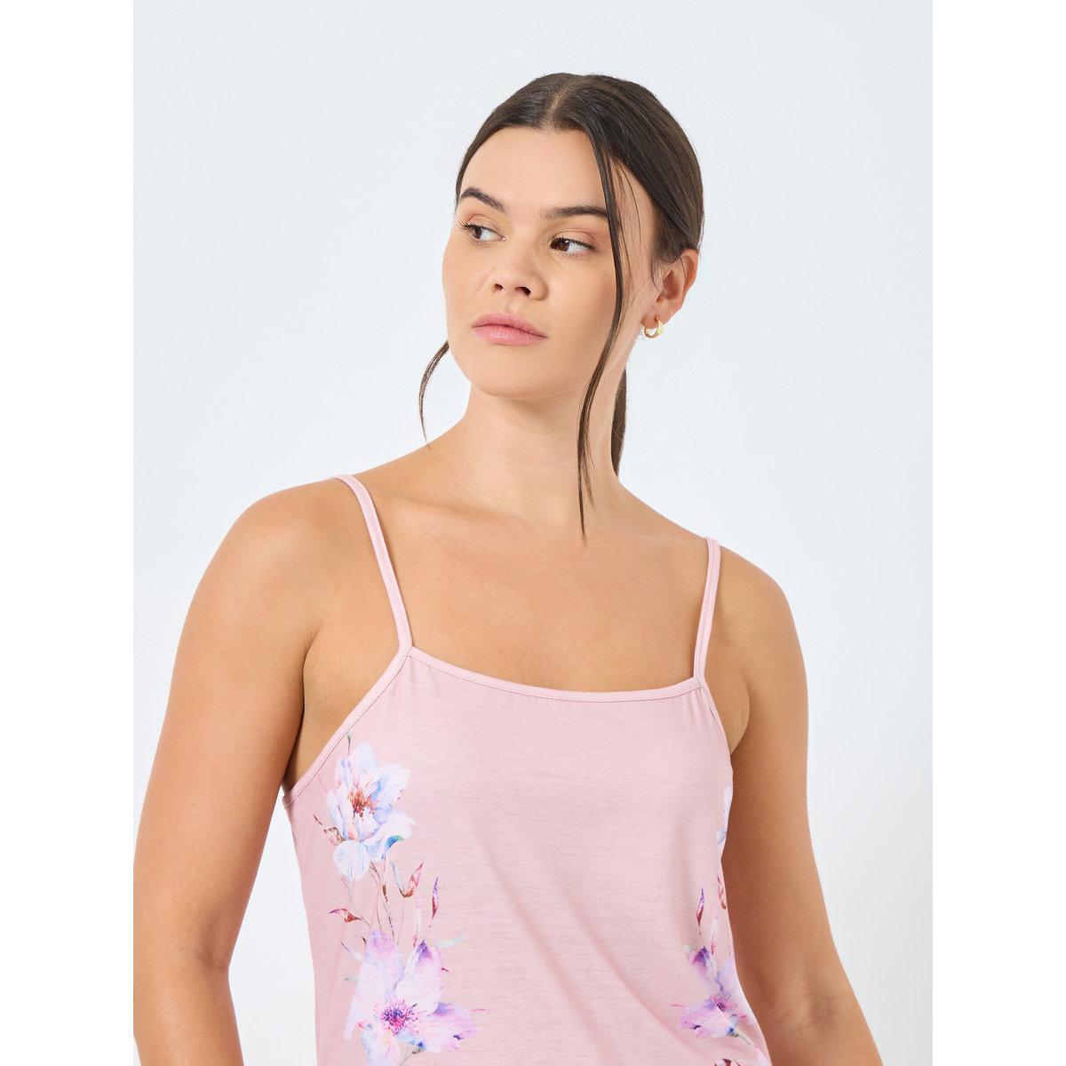 Styli Floral Print Ruffle Hem Slip Dress-women-clothing-nightwear-nighties-image-3