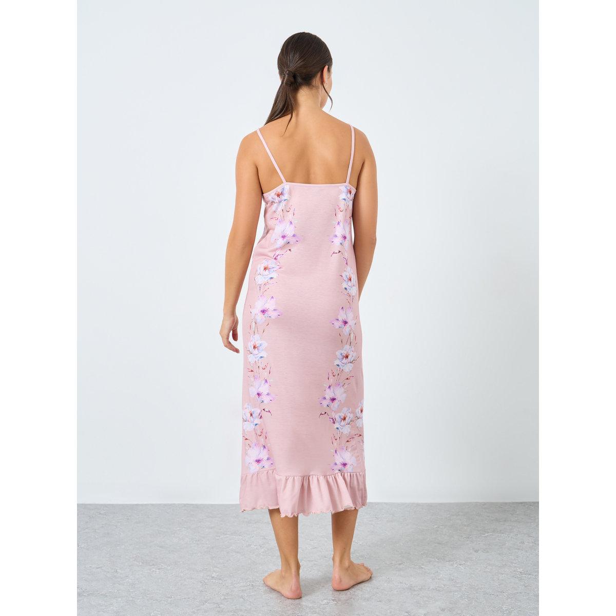 Styli Floral Print Ruffle Hem Slip Dress-women-clothing-nightwear-nighties-image-4