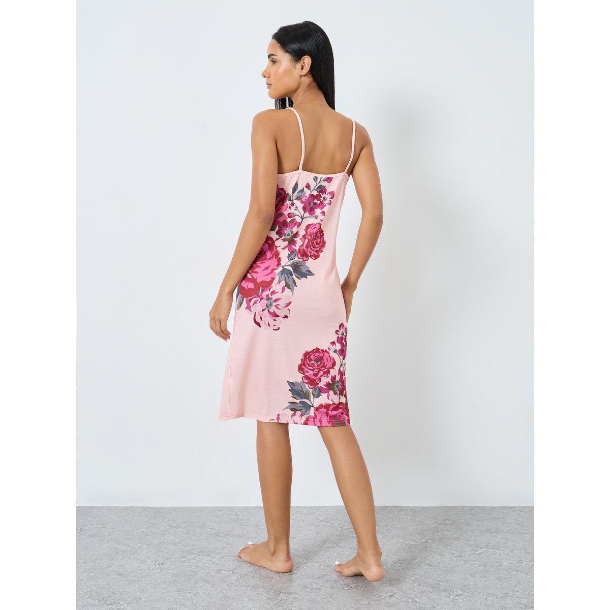 قميص نوم بتفاصيل دانتيل وطبعة زهور-women-clothing-nightwear-nighties-image-5
