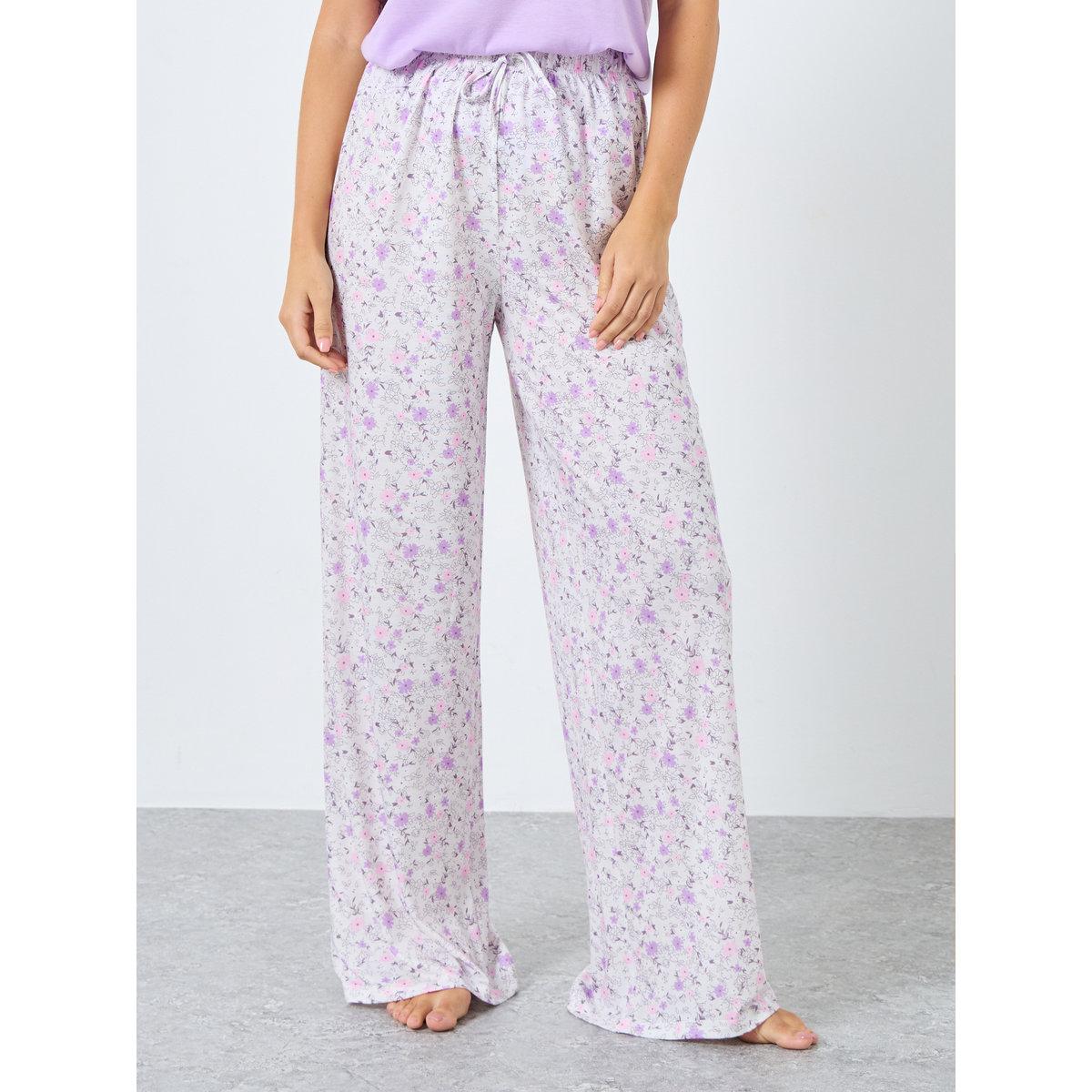 طقم من بنطال بيجاما وتيشيرت بأكمام كشكش-women-clothing-nightwear-pyjamas-longsets-image-6