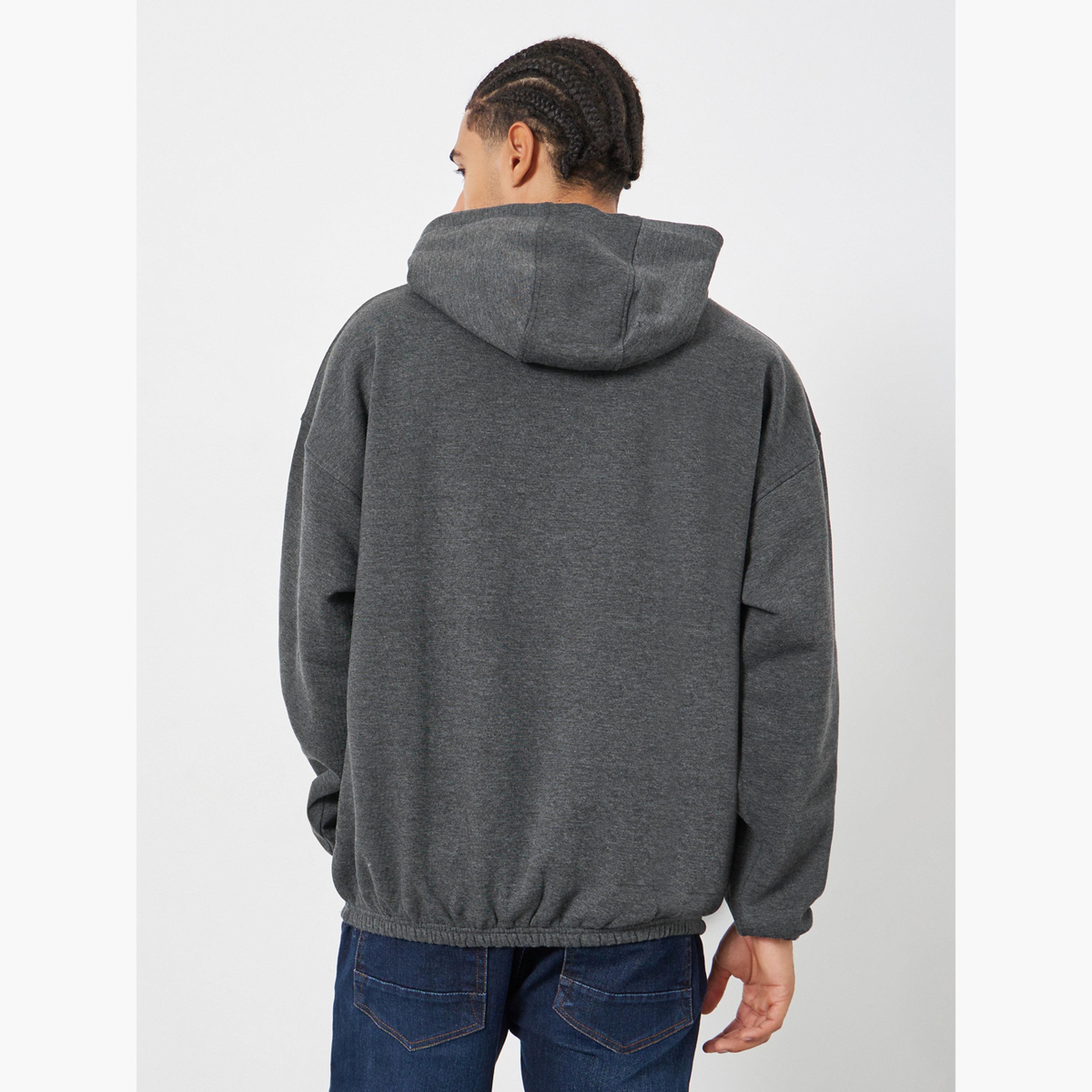هودي فليس واسع بجيب كانغارو-men-winterwear-hoodiesandsweatshirts-image-3