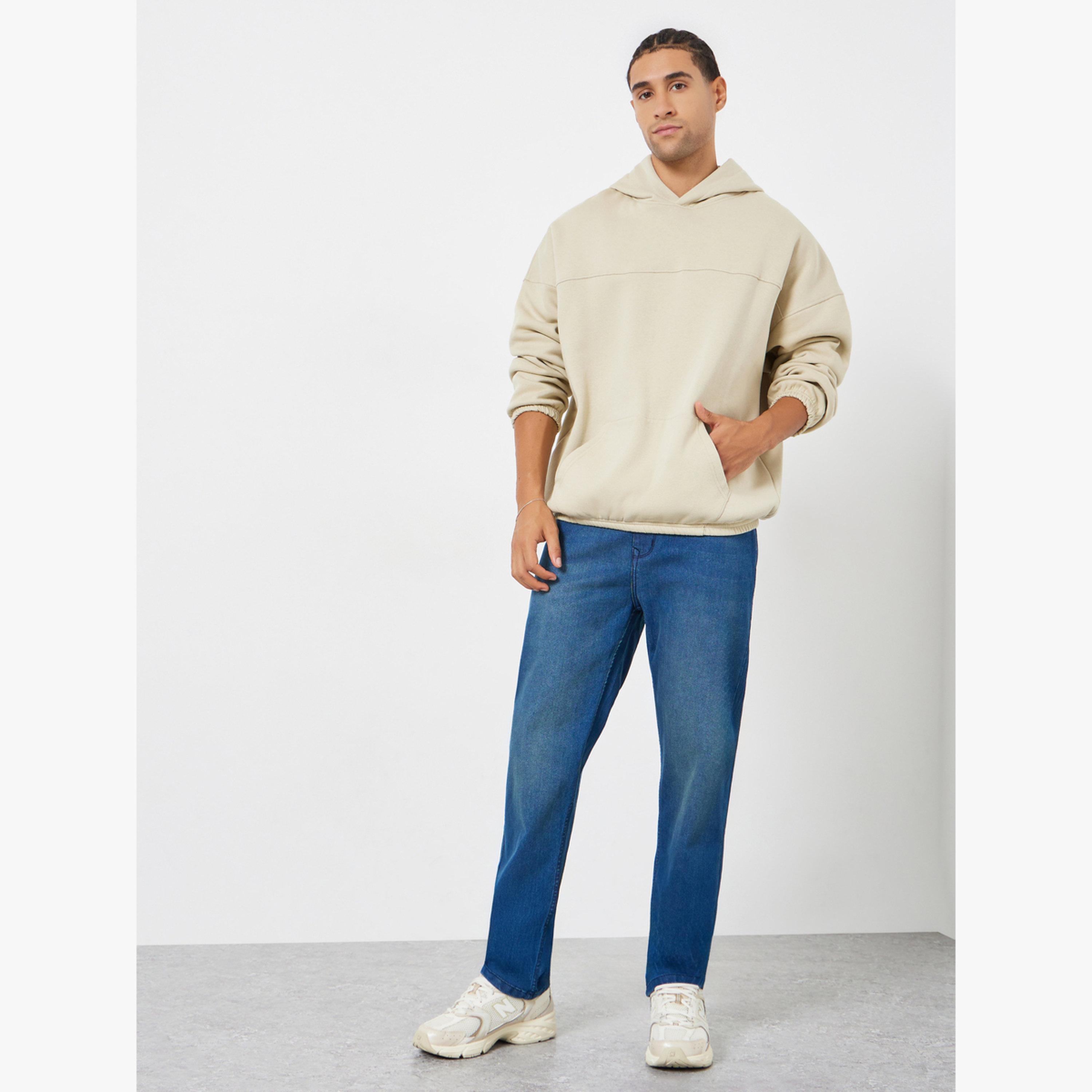 Styli Beige Oversized Fleece Hoodie-men-clothing-hoodiesandsweatshirts-image-2