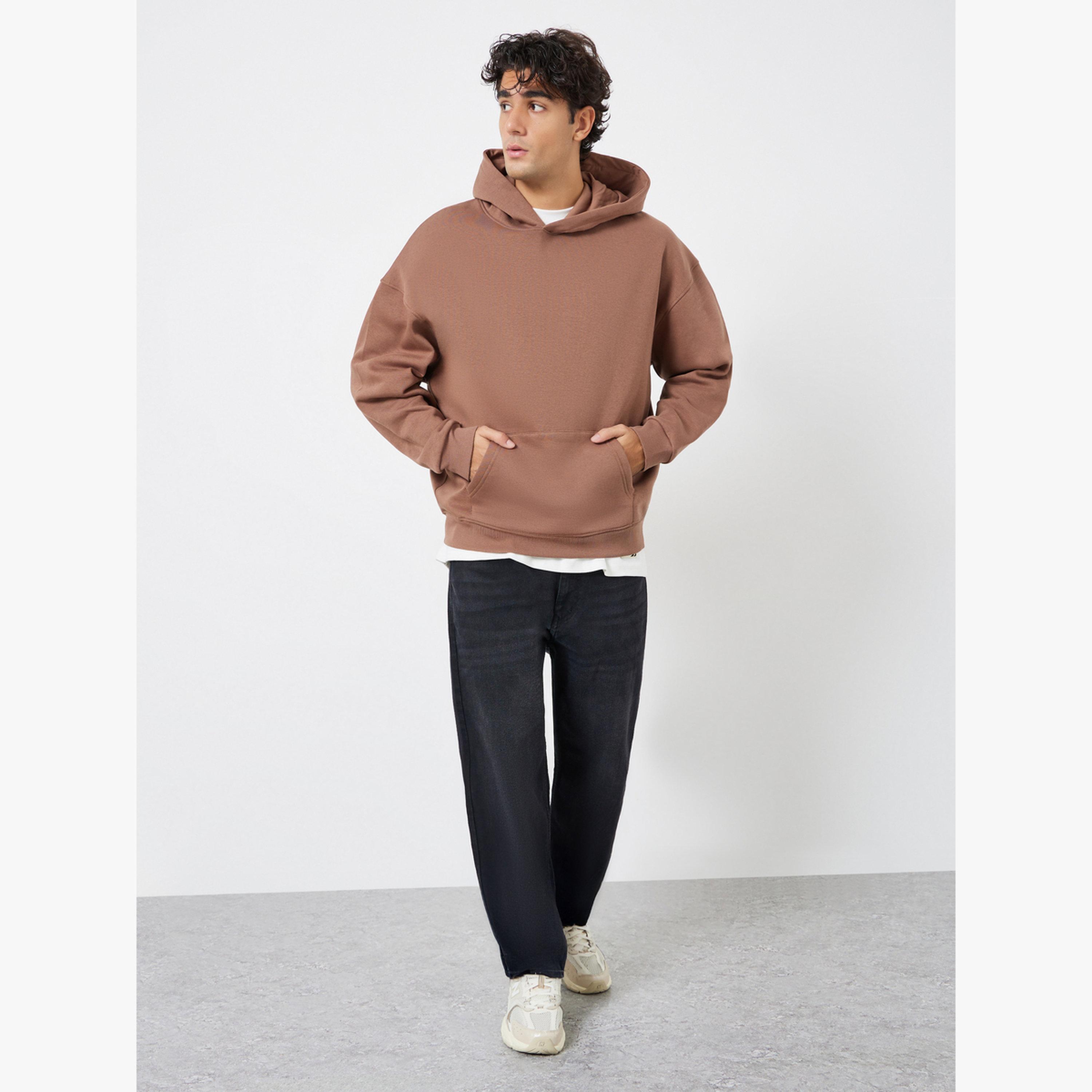 هودي صوف بقصة واسعة ومظهر رياضي-men-clothing-hoodiesandsweatshirts-image-2