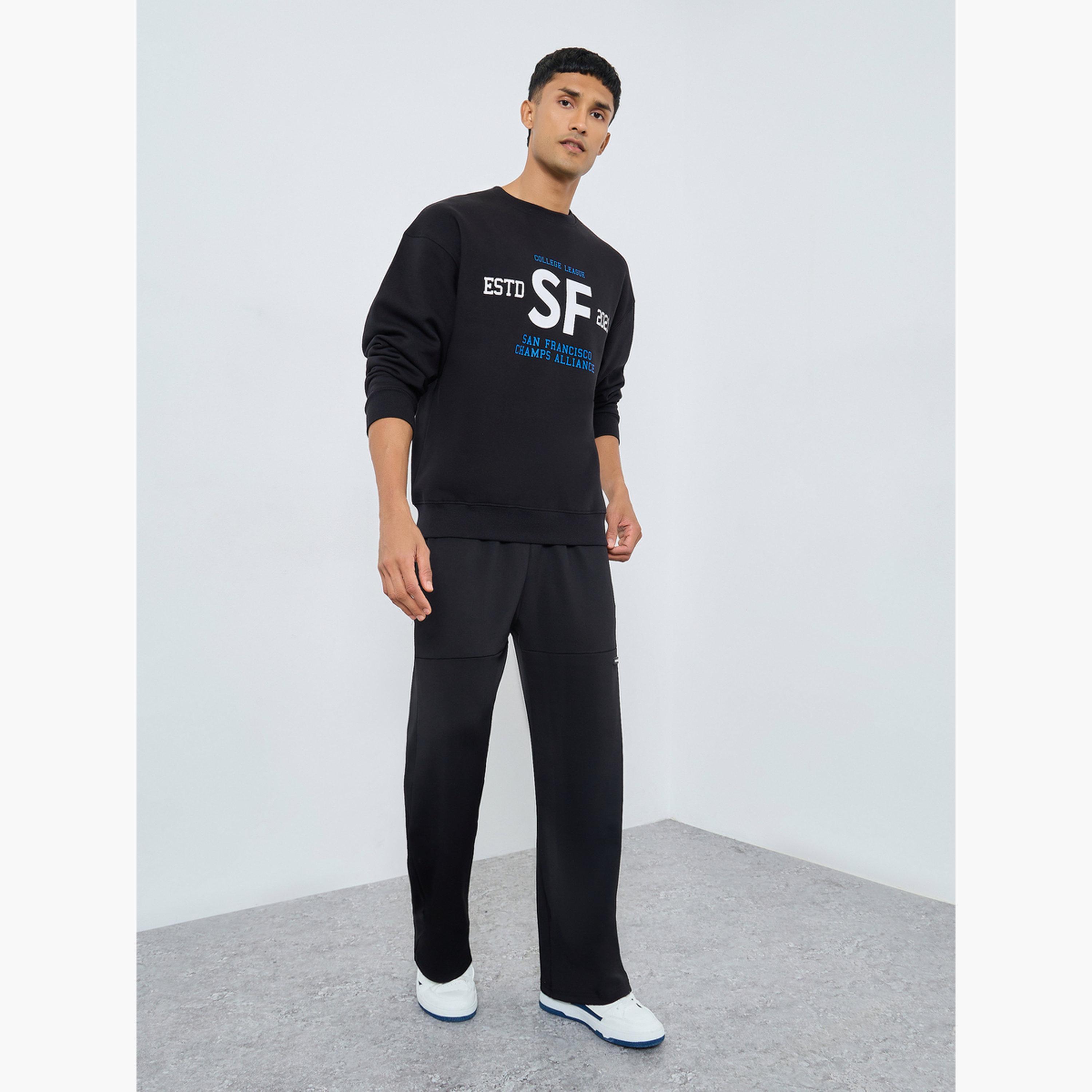 Styli Men Black San Francisco Printed Sweatshirt-men-winterwear-hoodiesandsweatshirts-image-2